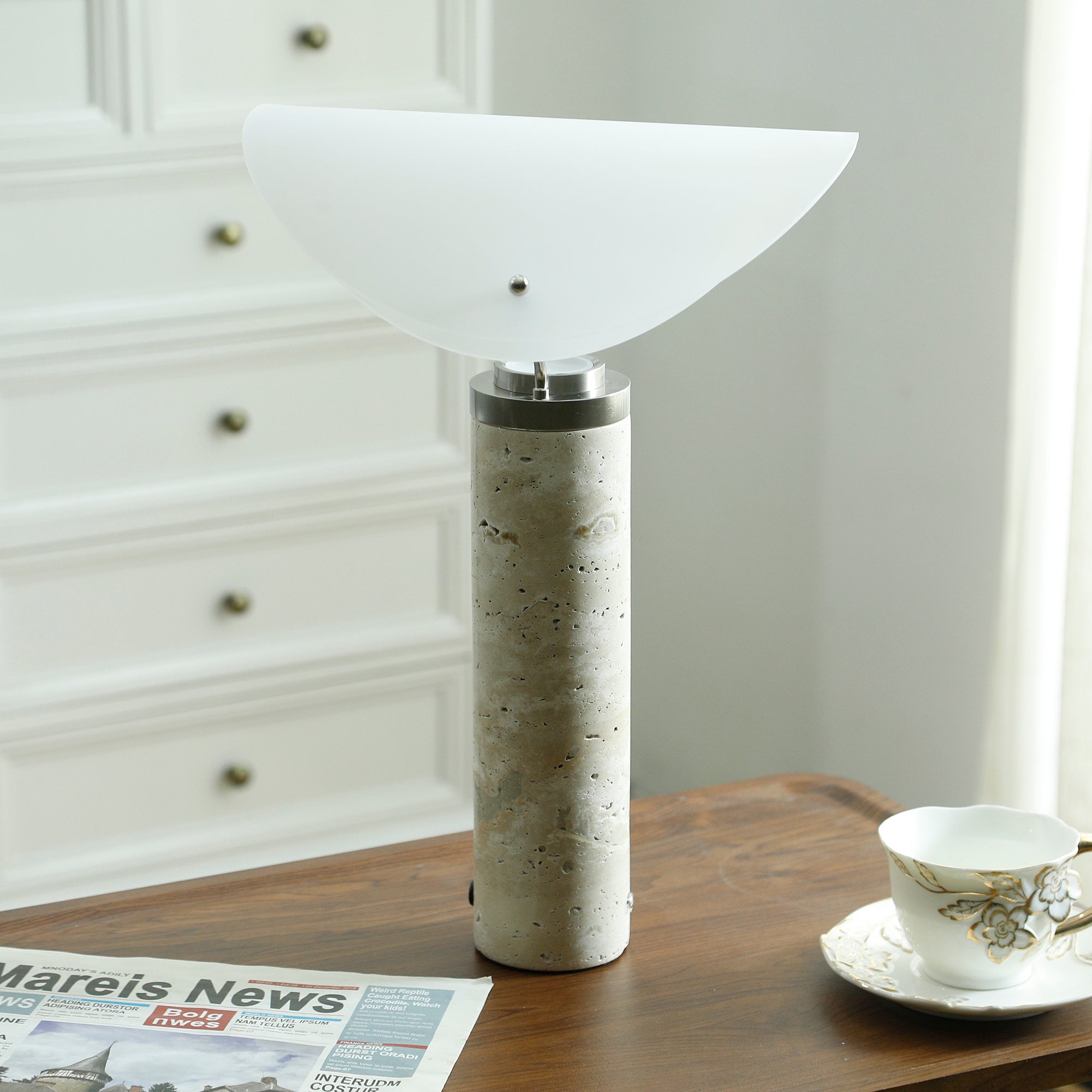 Sompex Marble Table Lamp - Lamp Copper