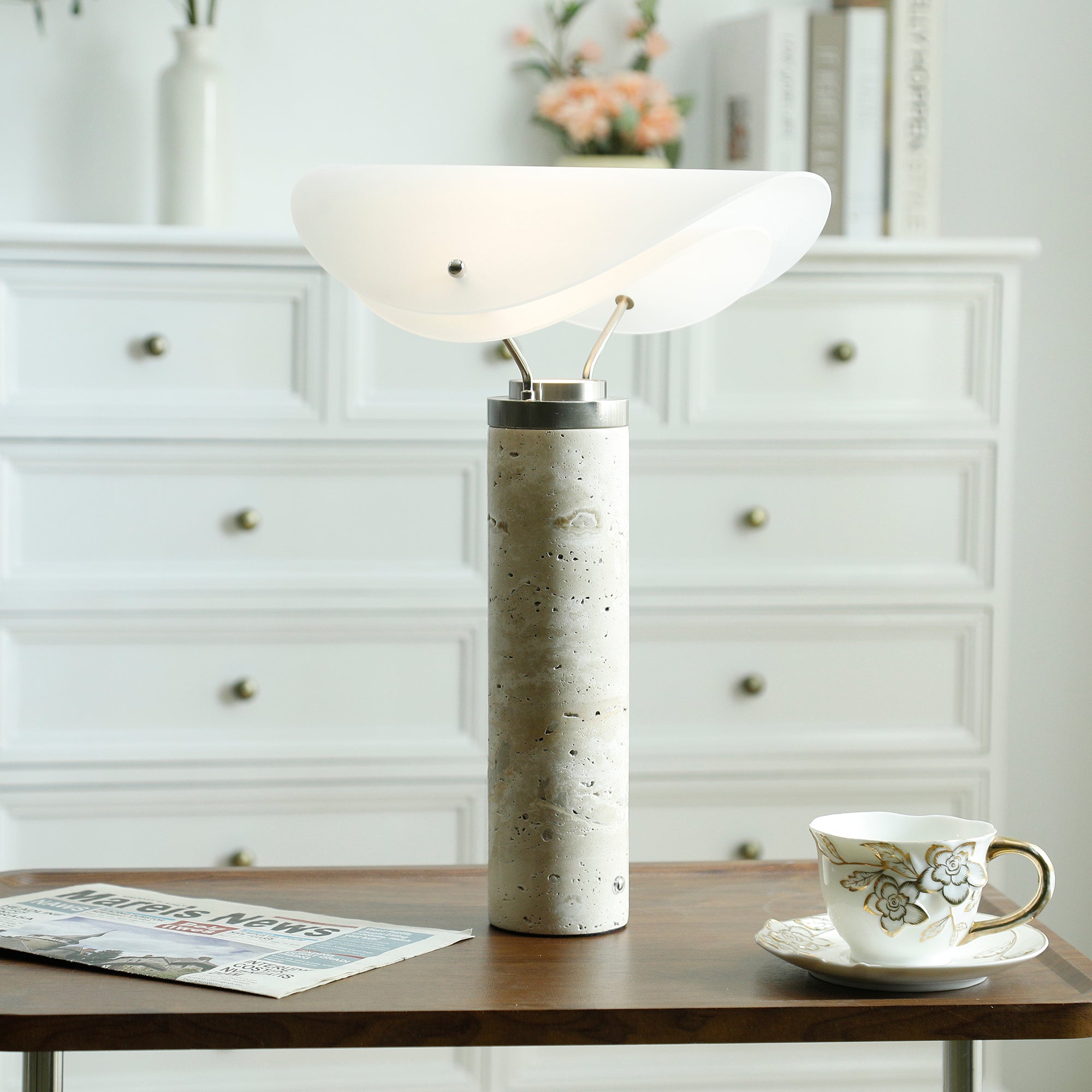 Sompex Marble Table Lamp - Lamp Copper