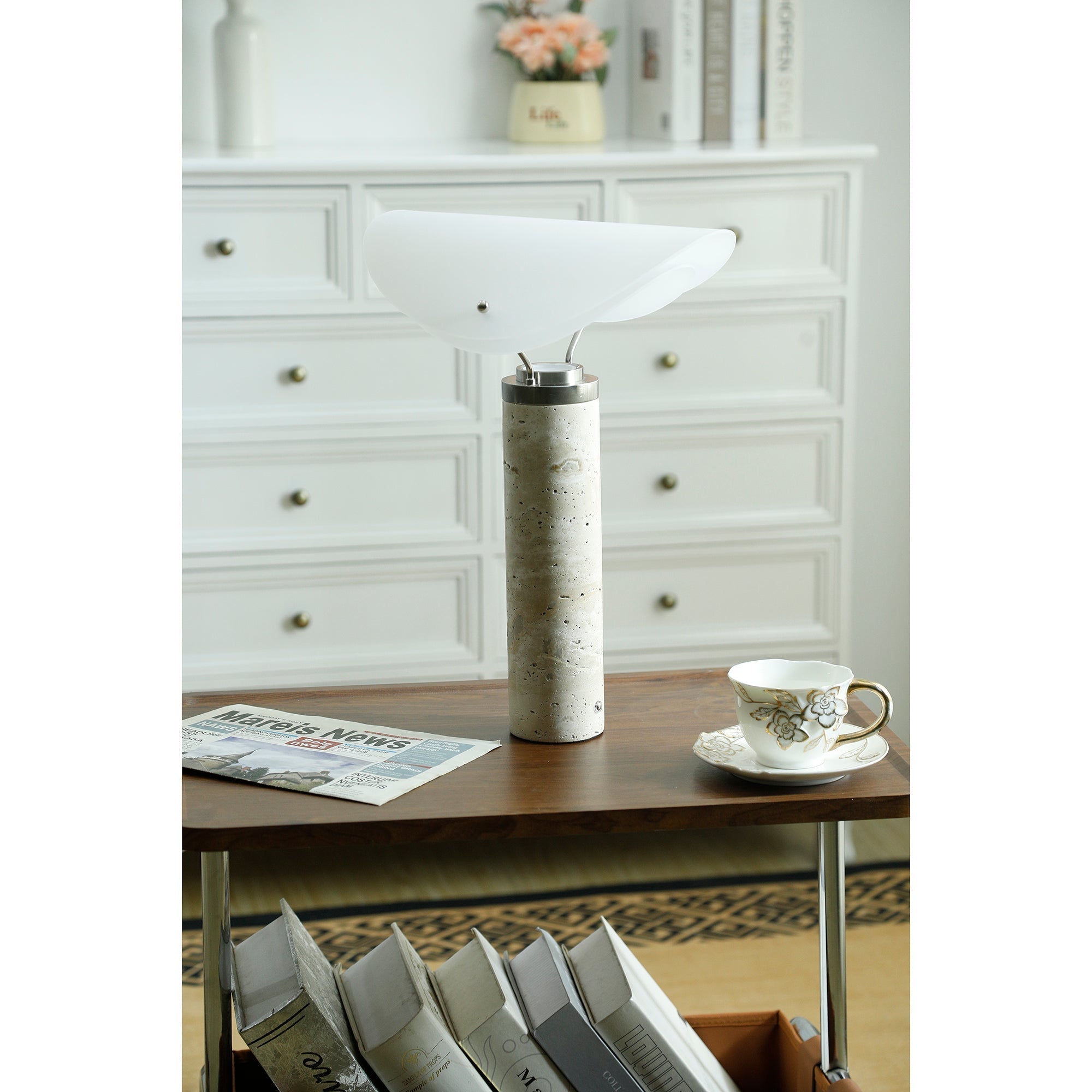 Sompex Marble Table Lamp - Lamp Copper