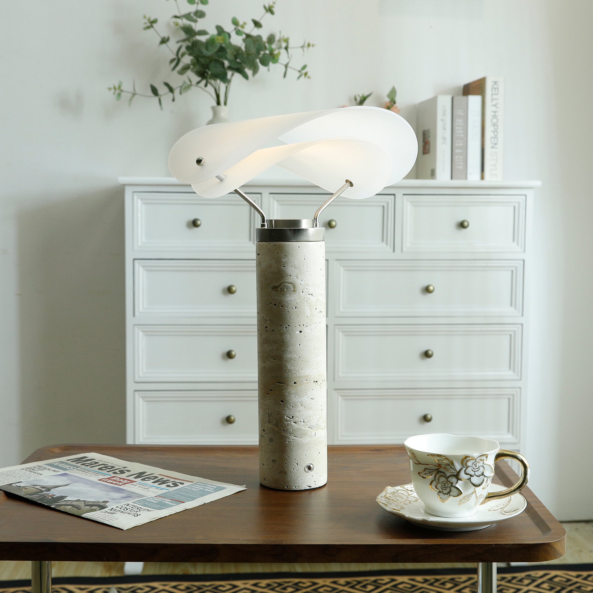 Sompex Marble Table Lamp - Lamp Copper