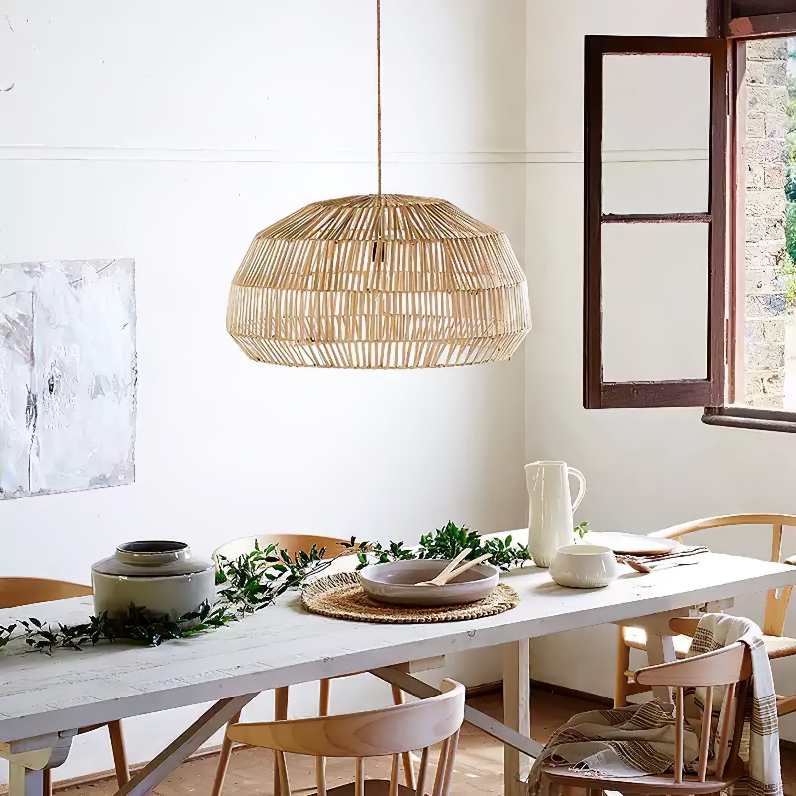 Cucarel Rattan Pendant Light - Blowlighting