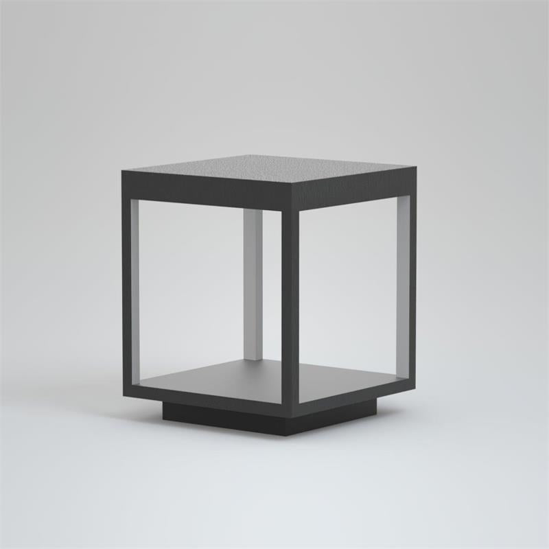 Square Frame Fence Post Outdoor Light - Lamp Copper