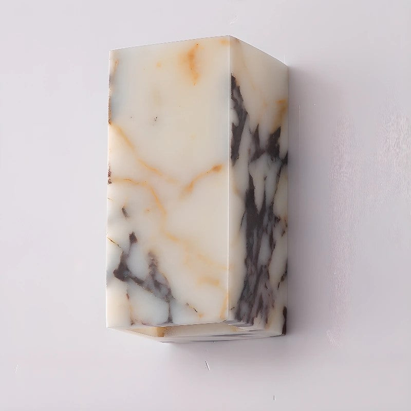 Illaee Modern Minimalist Square Marble Wall Lamp - Lamp Copper