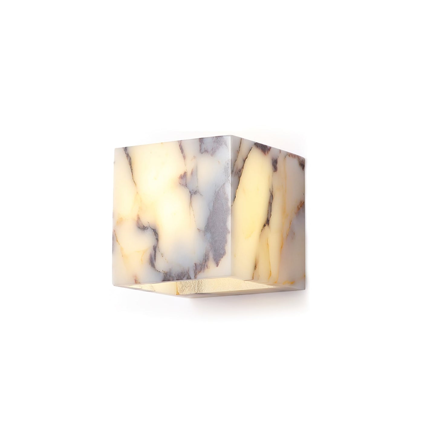 Illaee Modern Minimalist Square Marble Wall Lamp - Lamp Copper