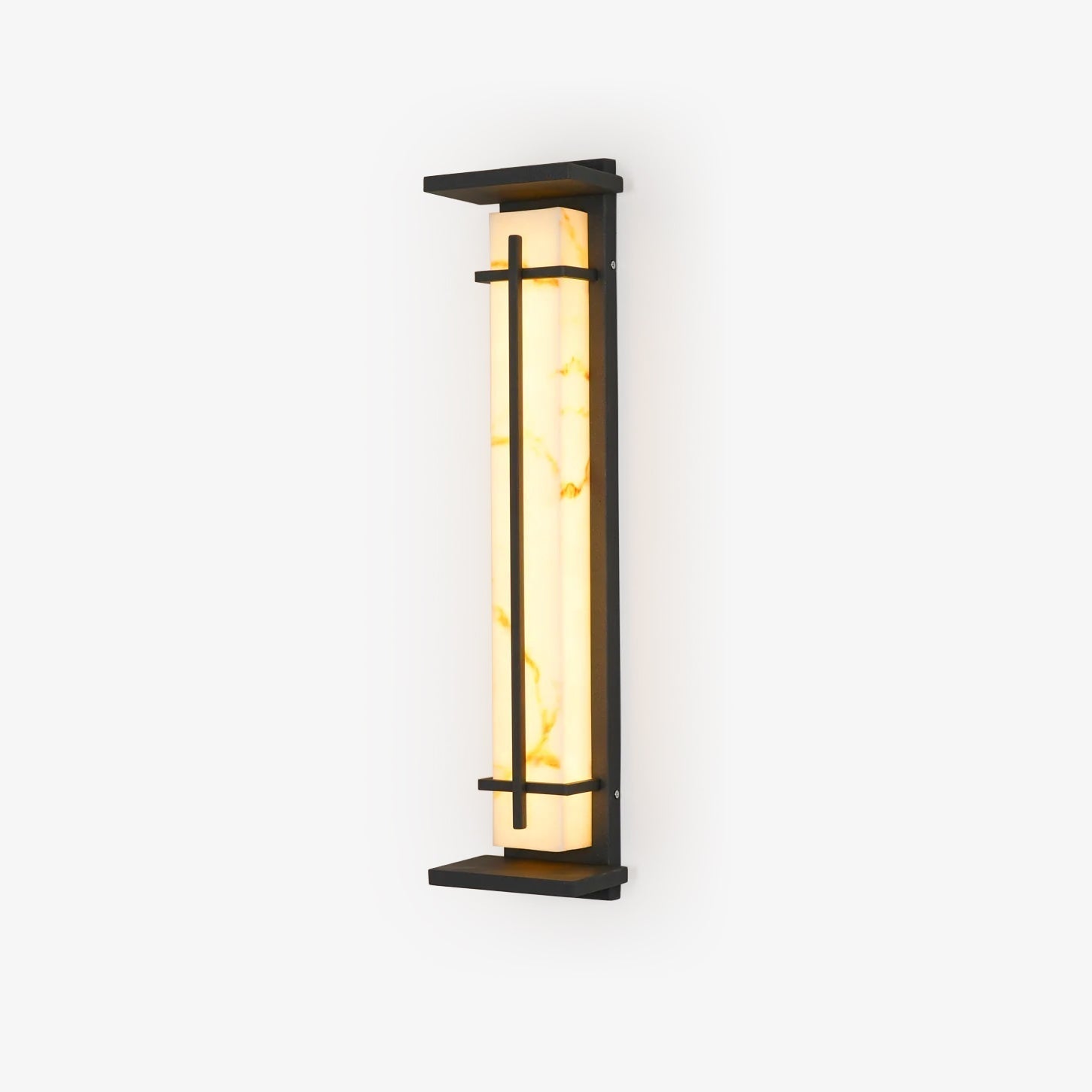 Ray Square Outdoor Wall Light Imitation Alabaster Waterproof - Neutralighting