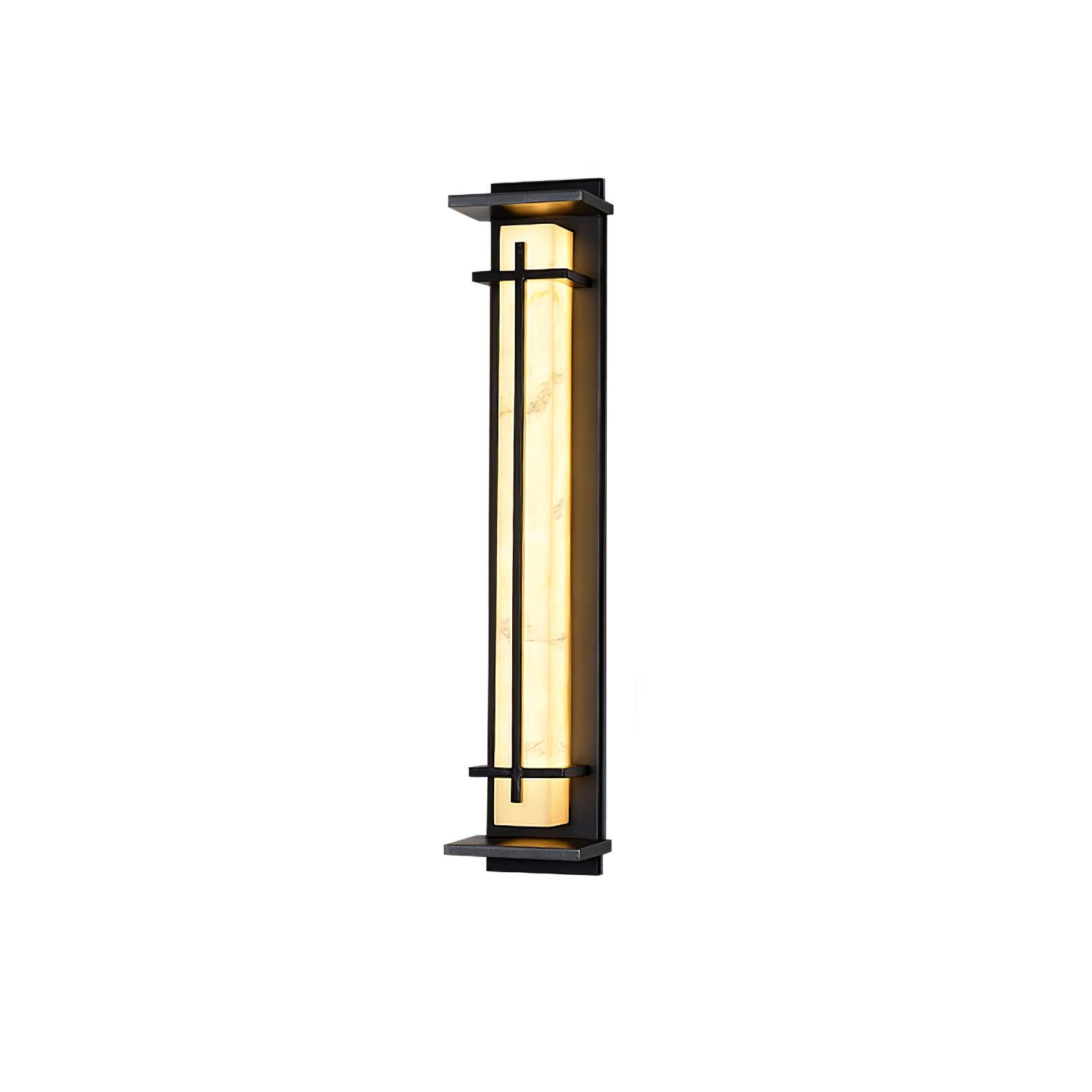 Ray Square Outdoor Wall Light Imitation Alabaster Waterproof - Neutralighting