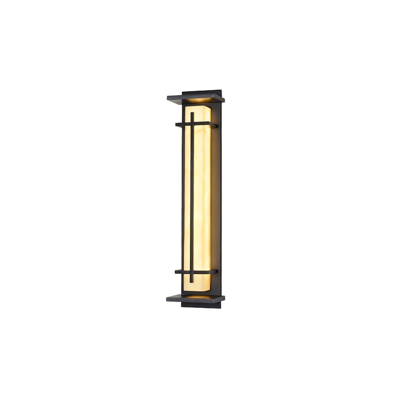 Ray Square Outdoor Wall Light Imitation Alabaster Waterproof - Neutralighting
