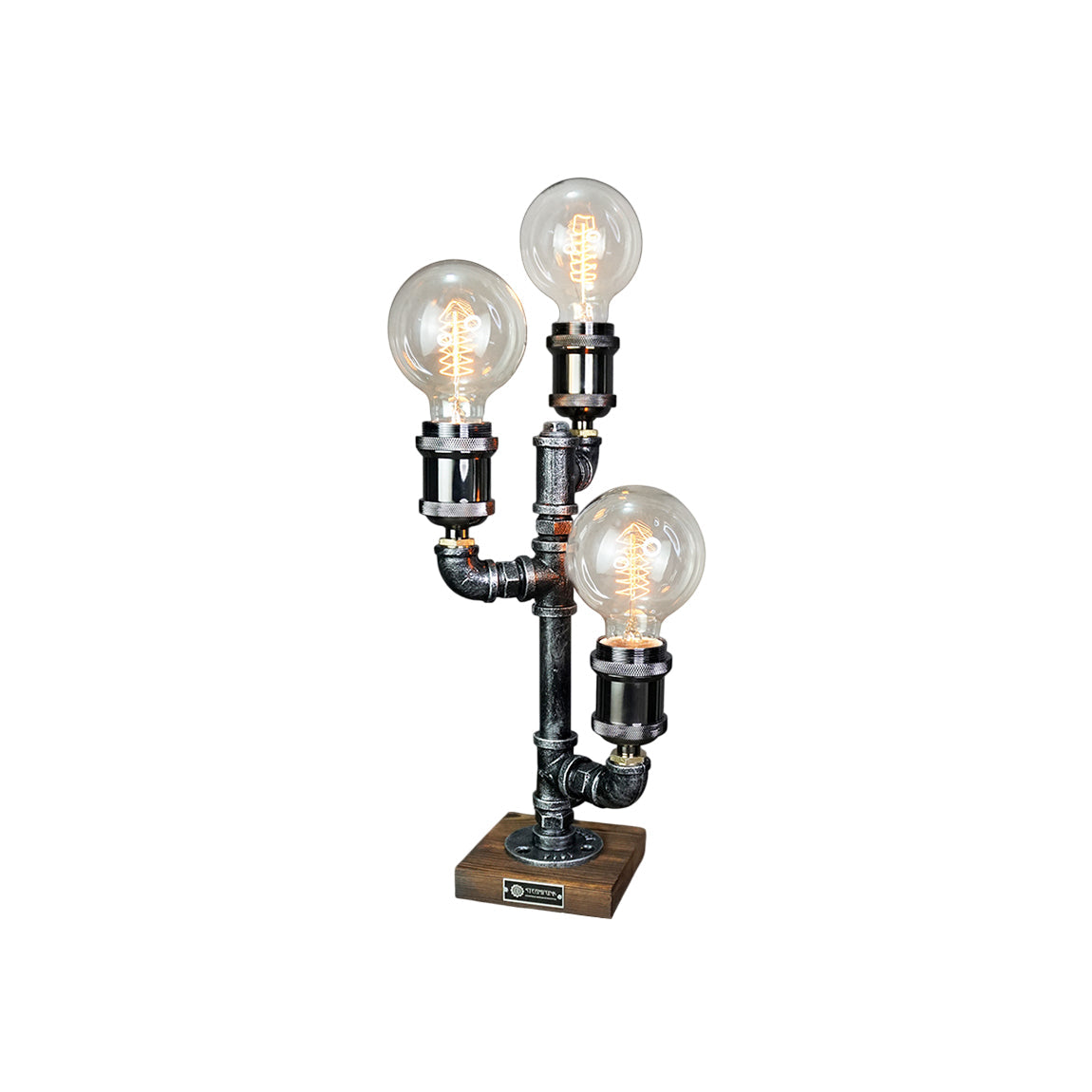 Steampunk Pipe Table Lamp - Lamp Copper