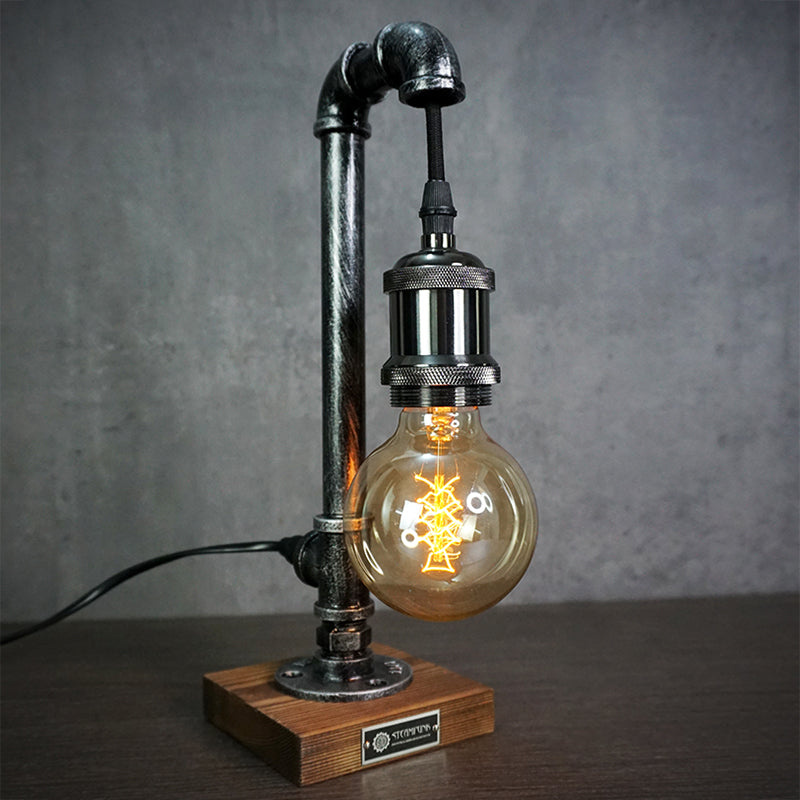 Steampunk Pipe Table Lamp - Lamp Copper