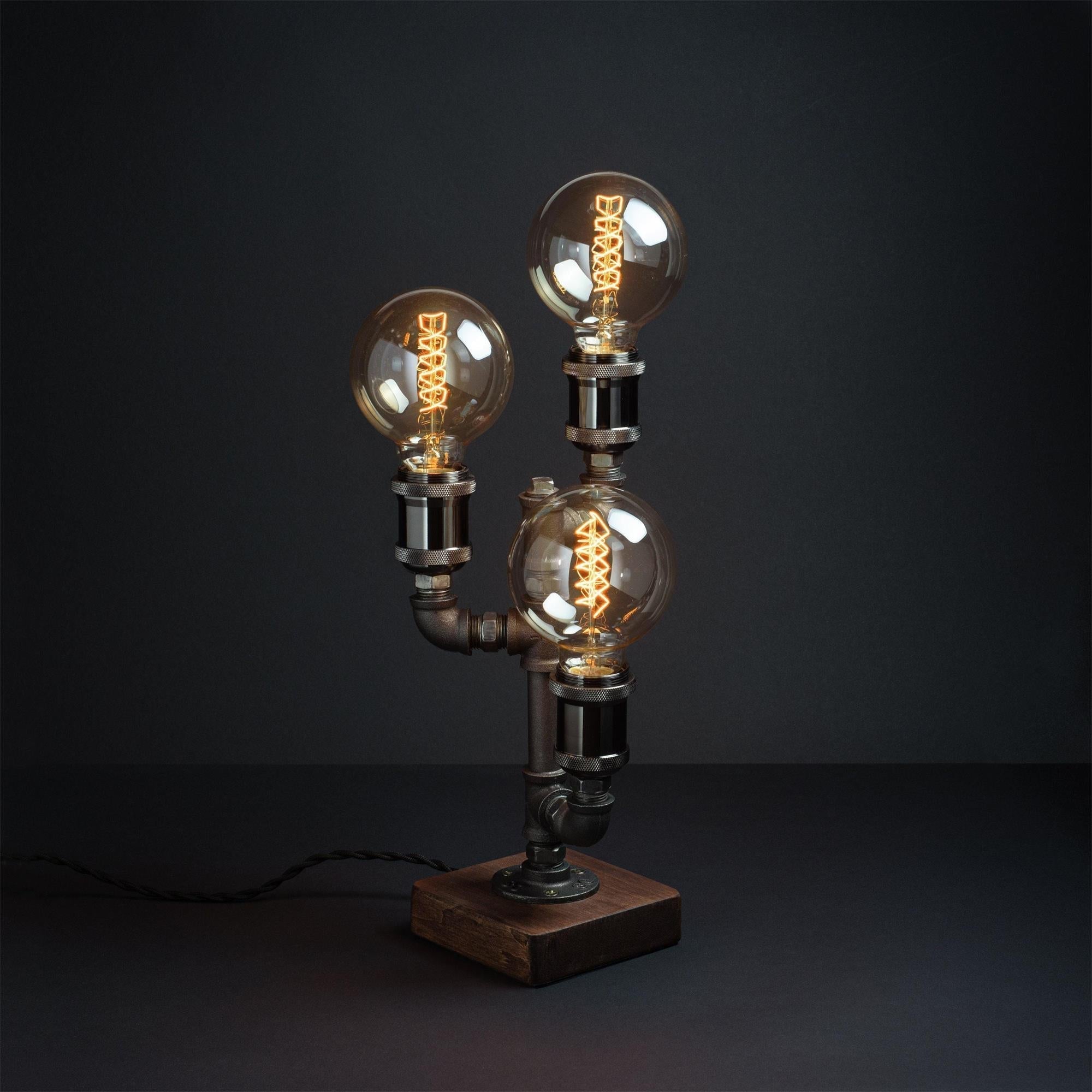Steampunk Pipe Table Lamp - Lamp Copper