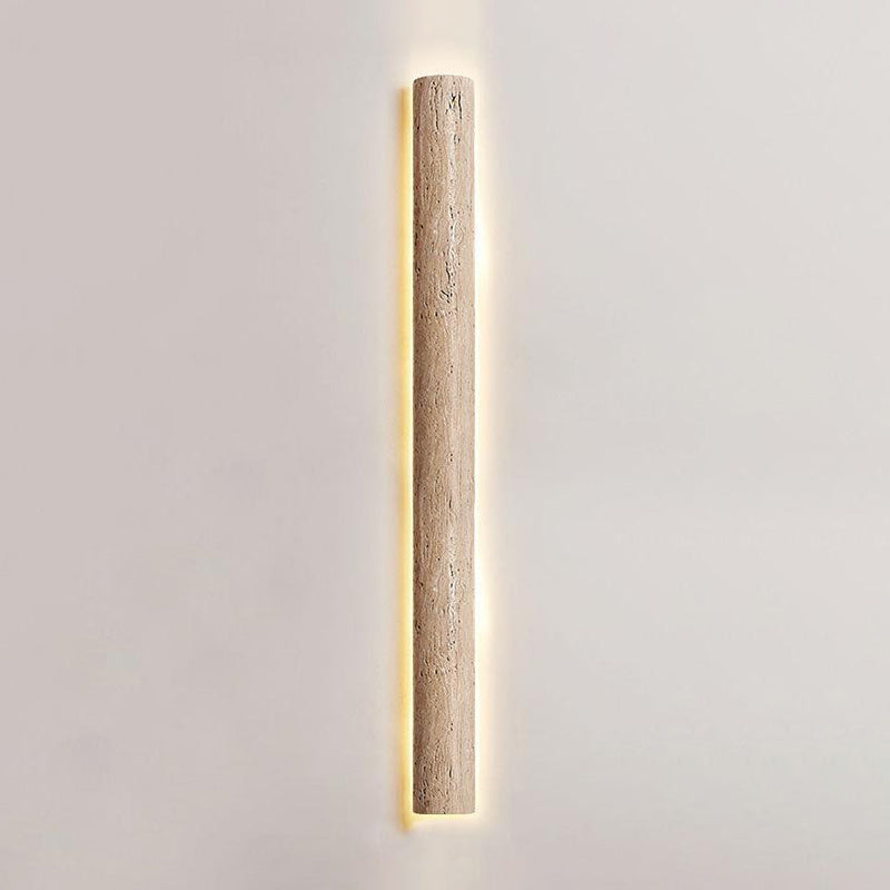 Zemara Modern Minimalist Lange Travertine Wall Sconce Wall Lamp - Lamp Copper