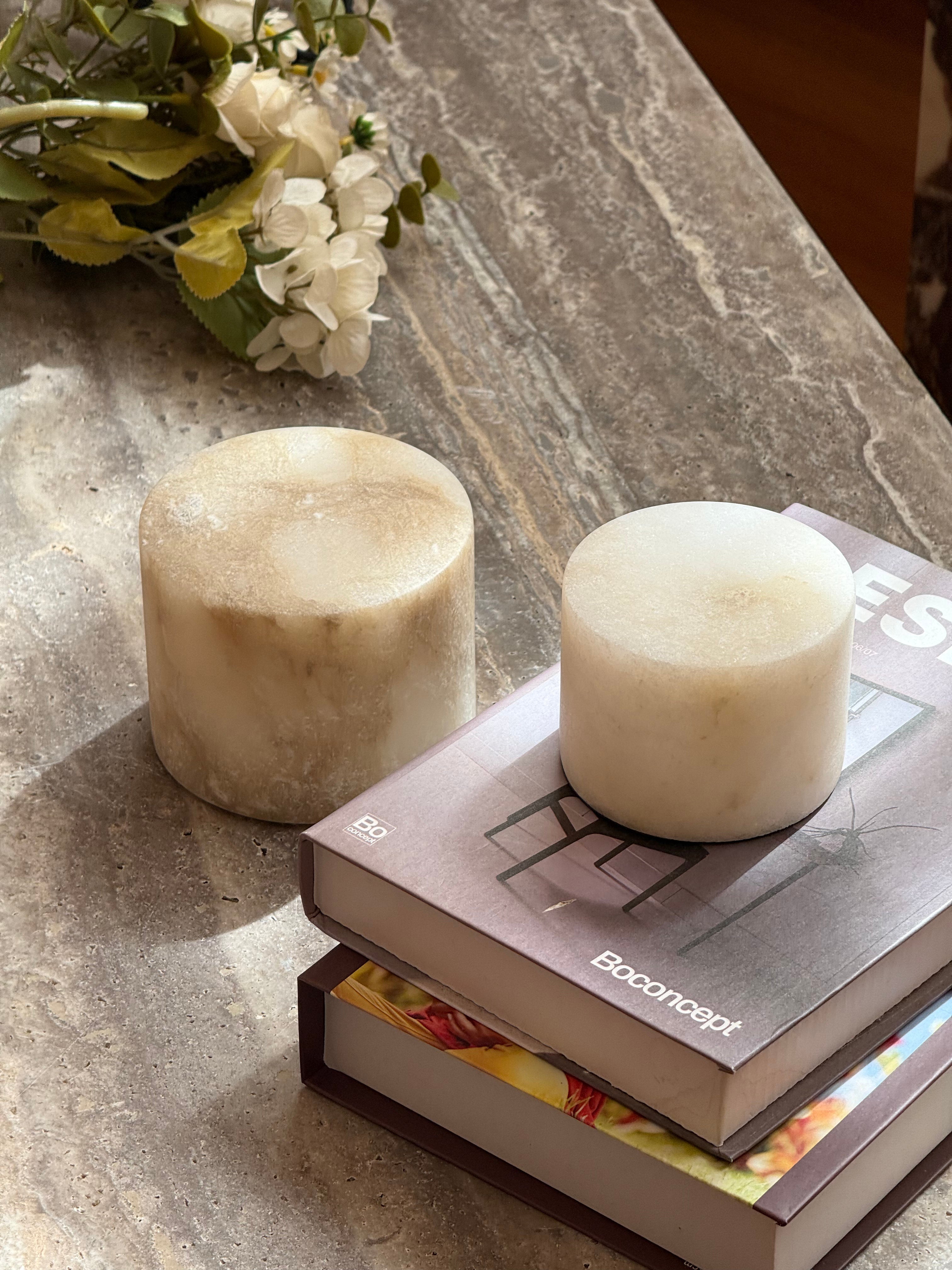 Sterno Alabaster Table Lamp (Built-in Battery) - Lamp Copper