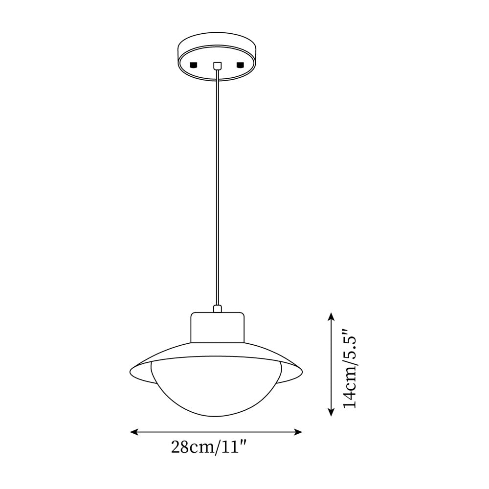 Pendant Lamp Metal and Wood PE Shade Dome Shape Minimalist - Letslighting