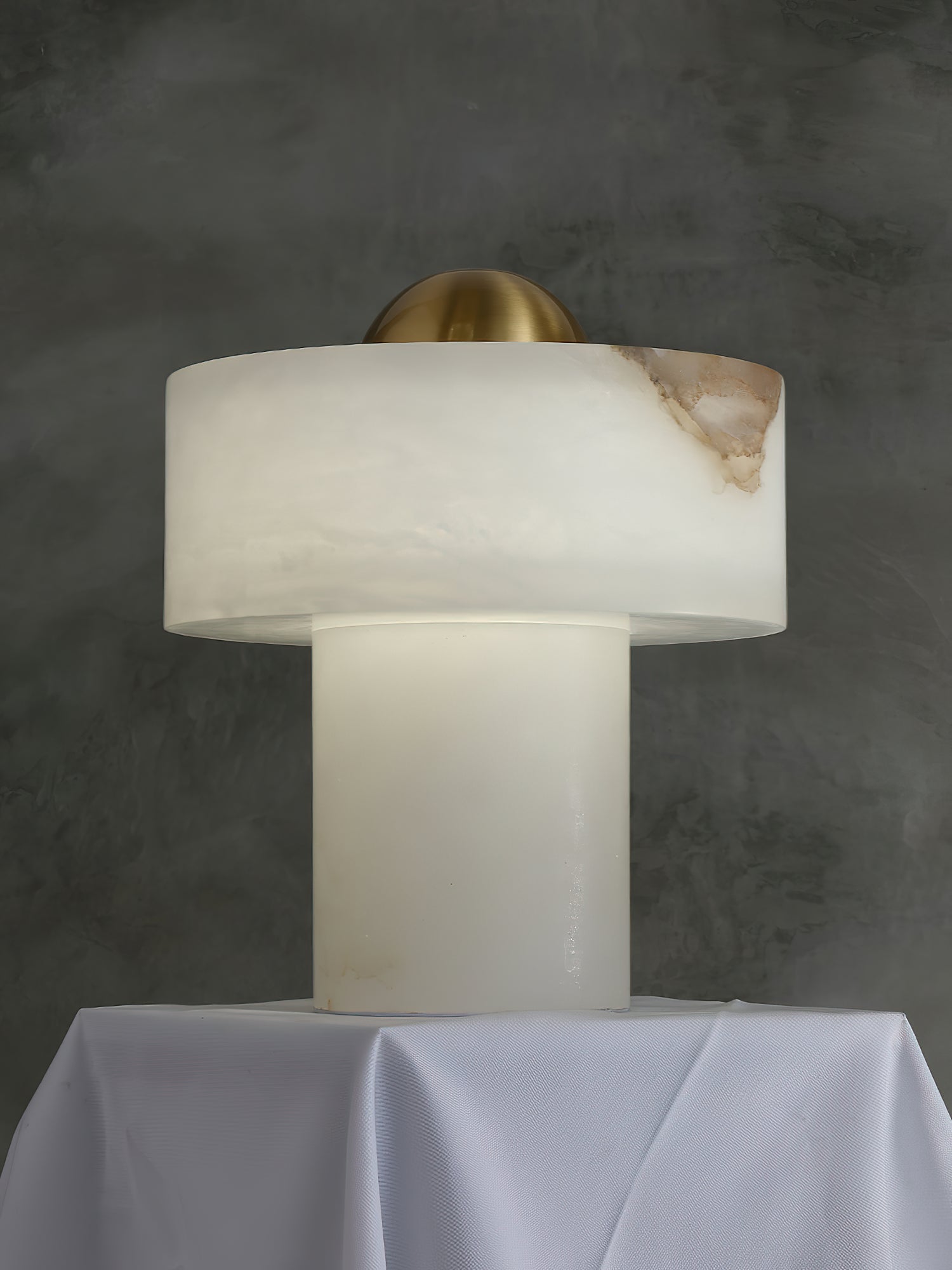 Stone Alabaster Table Light - Lamp Copper