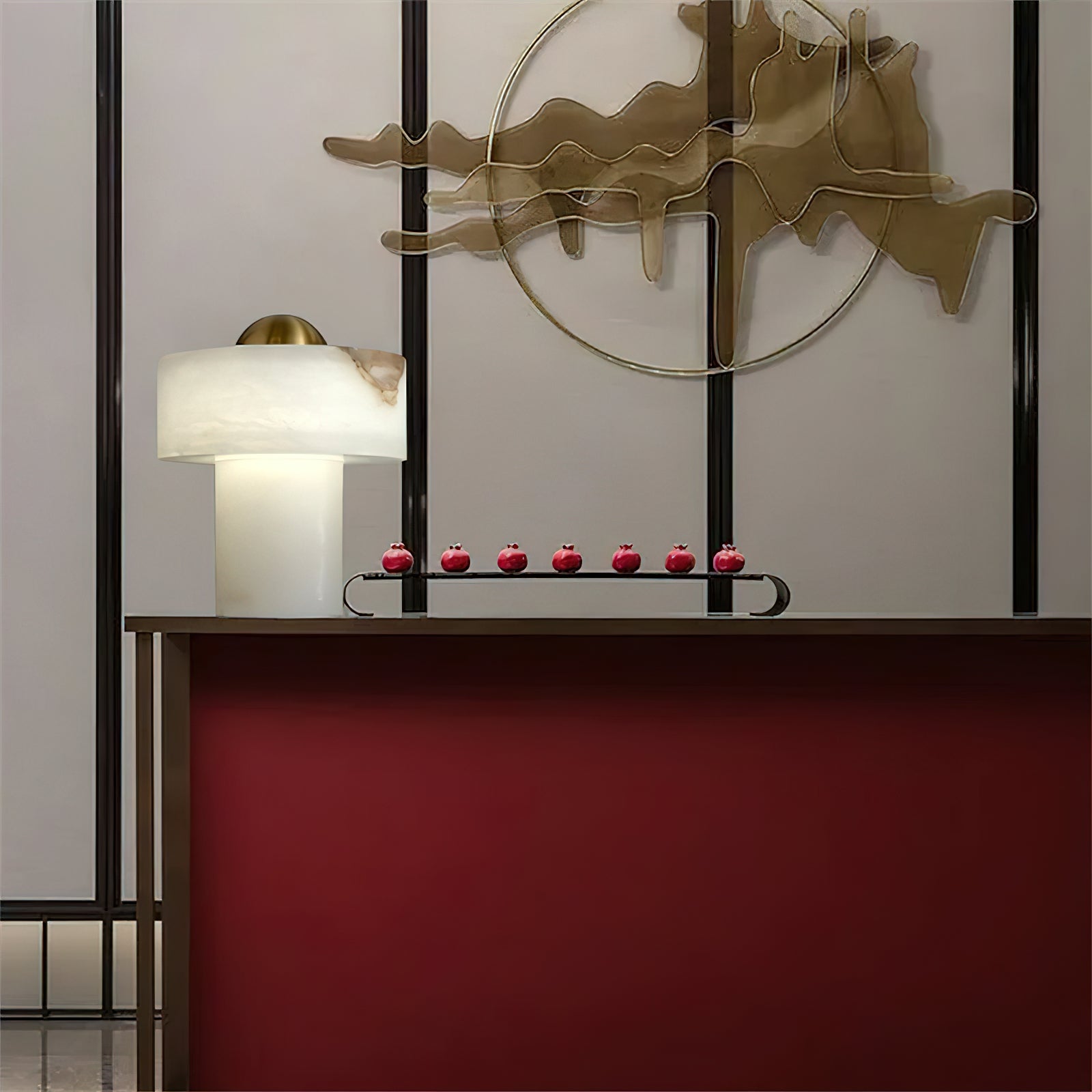 Stone Alabaster Table Light - Lamp Copper