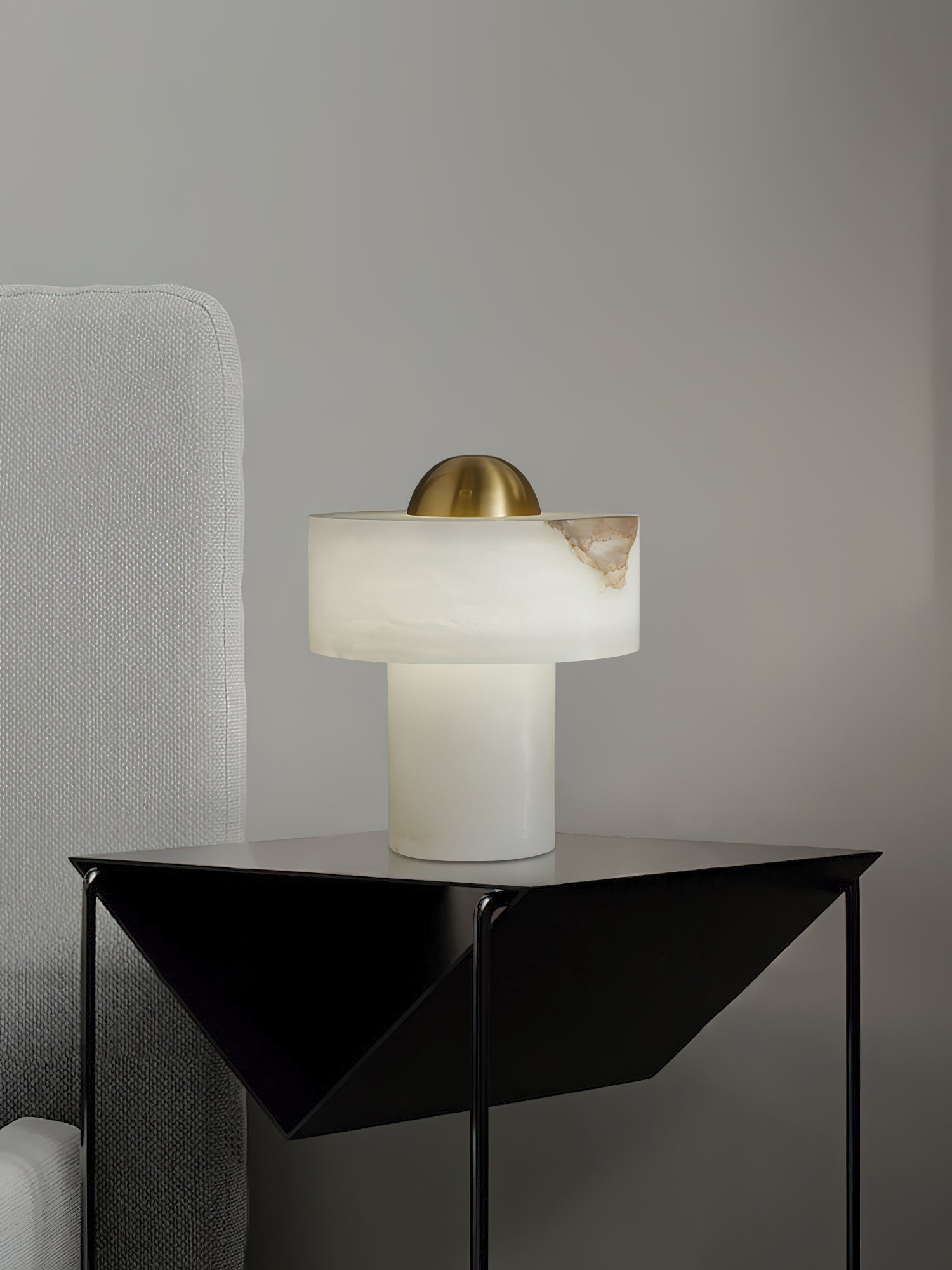 Stone Alabaster Table Light - Lamp Copper