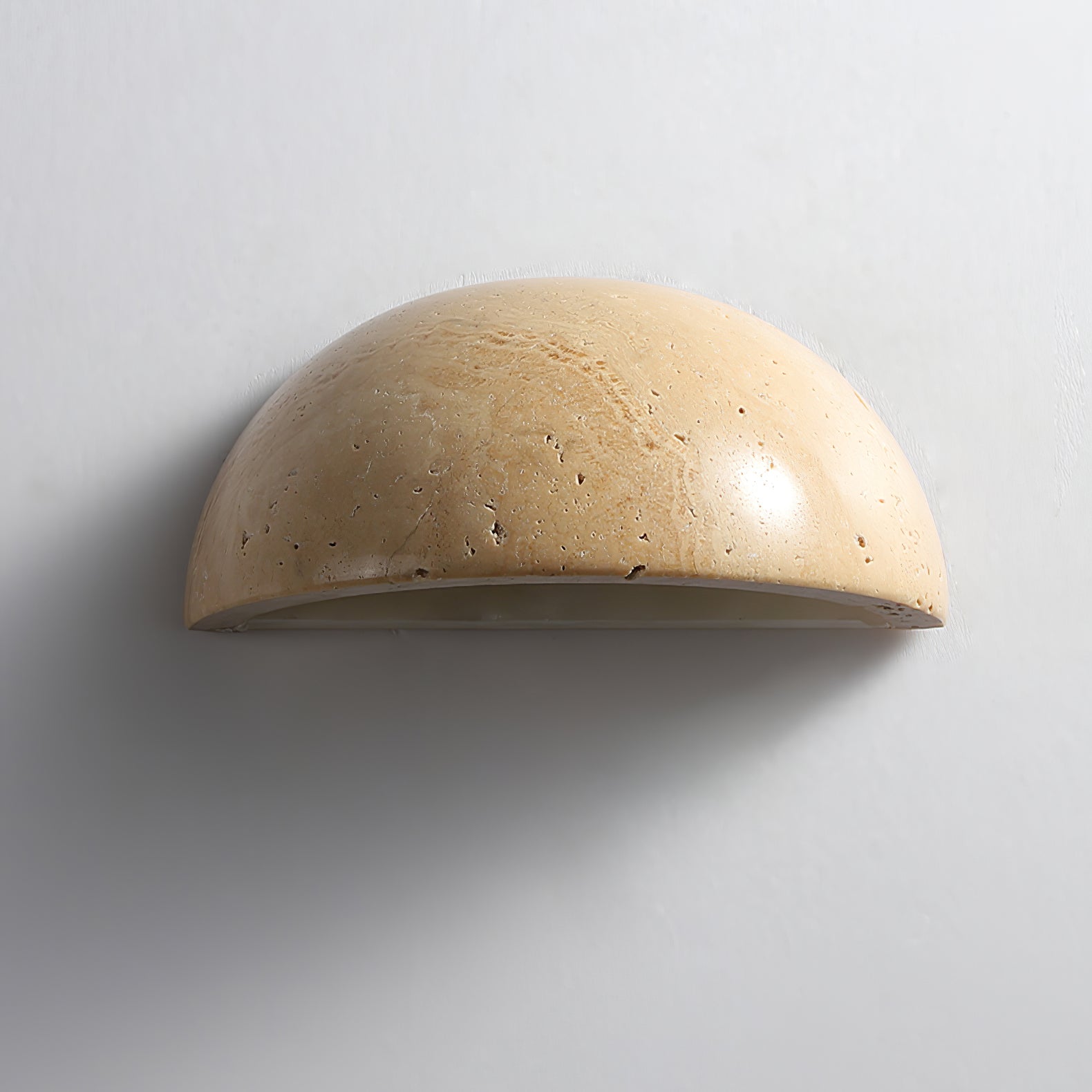 Vethayra Half-Dome Travertine Wall Light - Neutralighting