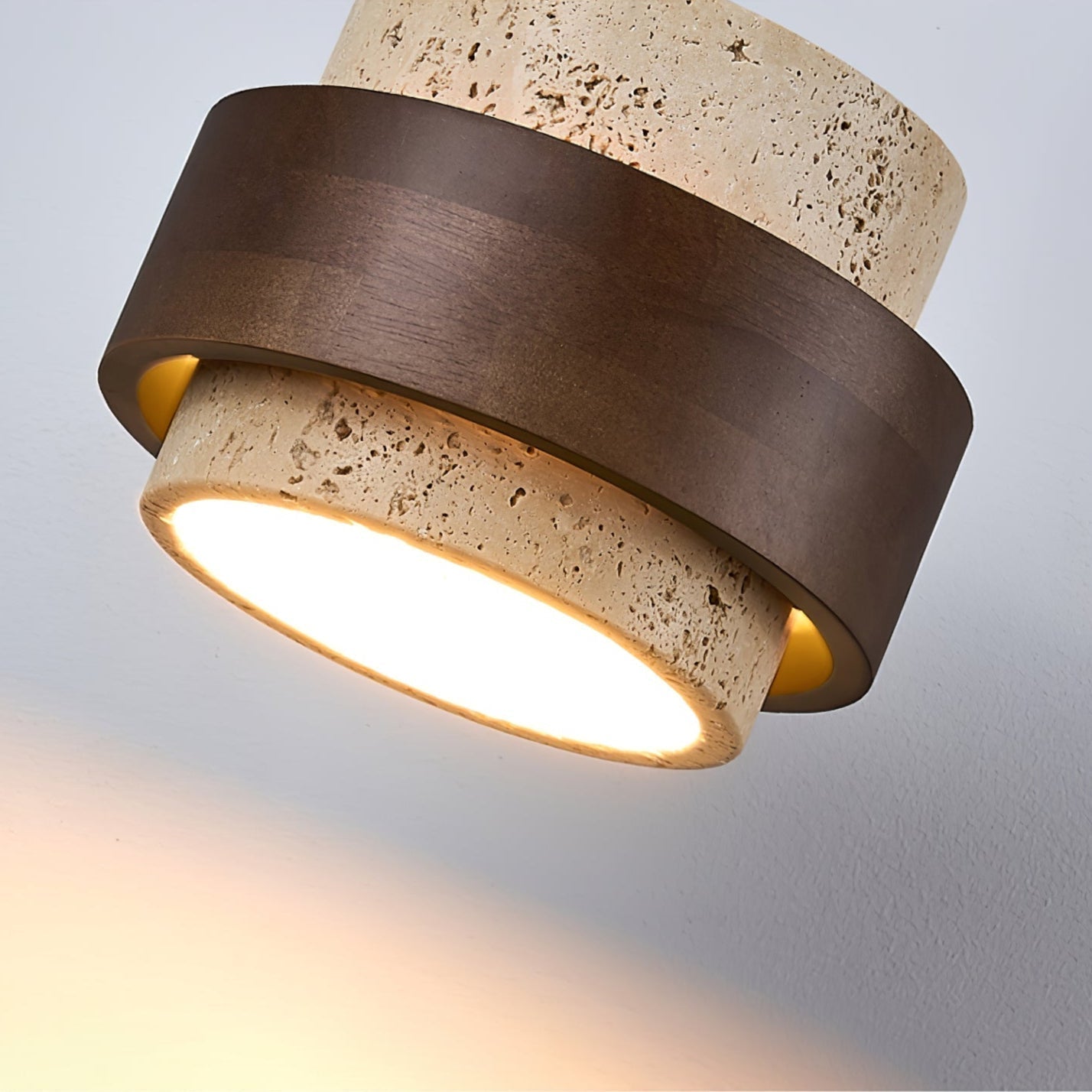 Eltalor Layered Ring Travertine Ceiling Light - Neutralighting