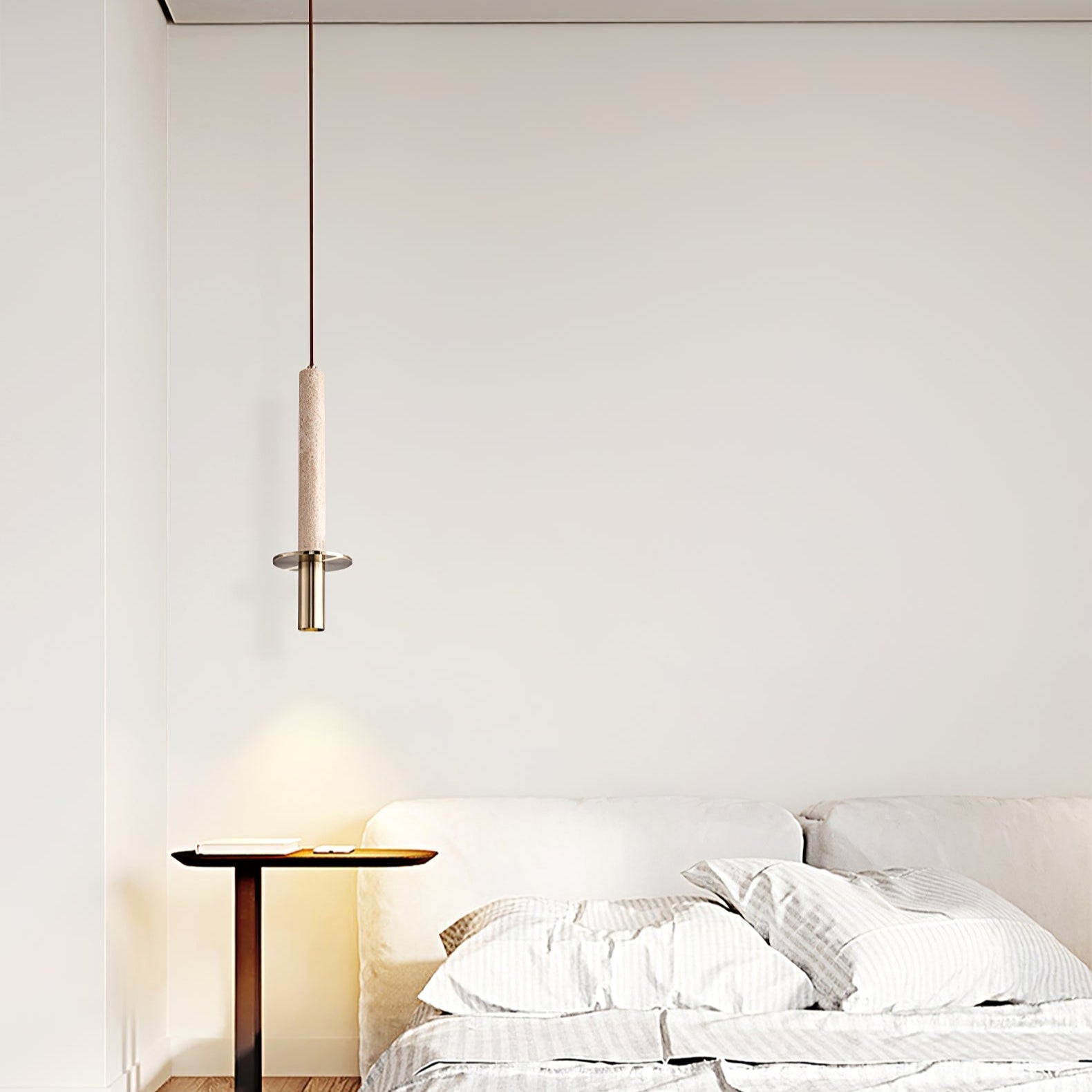 Avdoryra Dual Cylinder Travertine Pendant Light - Neutralighting