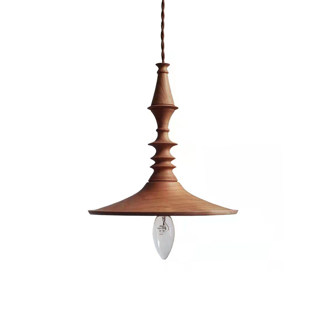 Iraeiel Vintage Minimalist Wooden Pendant Light - Lamp Copper