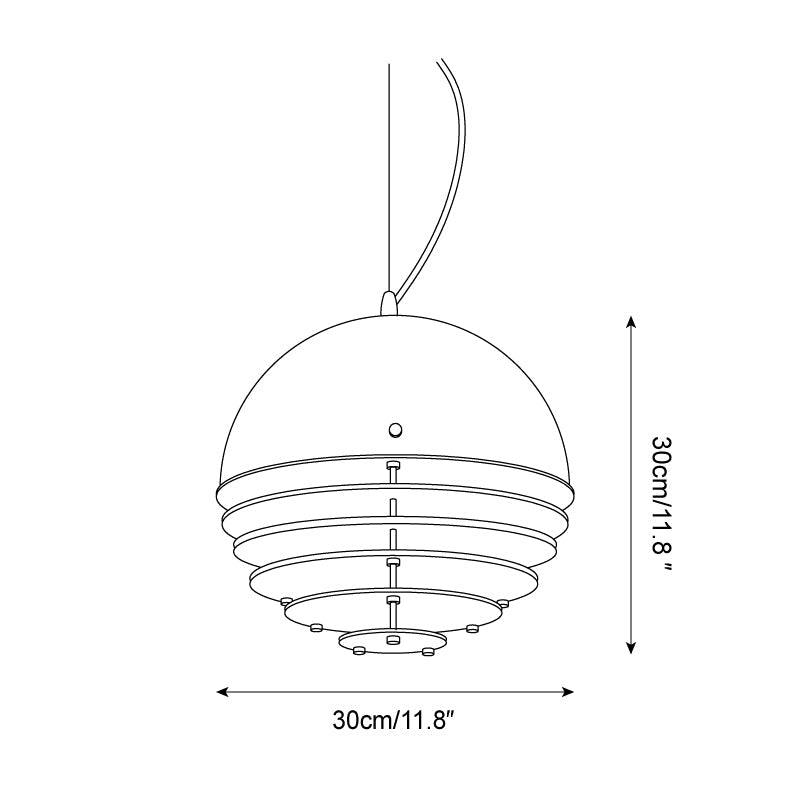 Pendant Lamp Modern Layered Acrylic Shade Soft Glow Dining Room - Letslighting