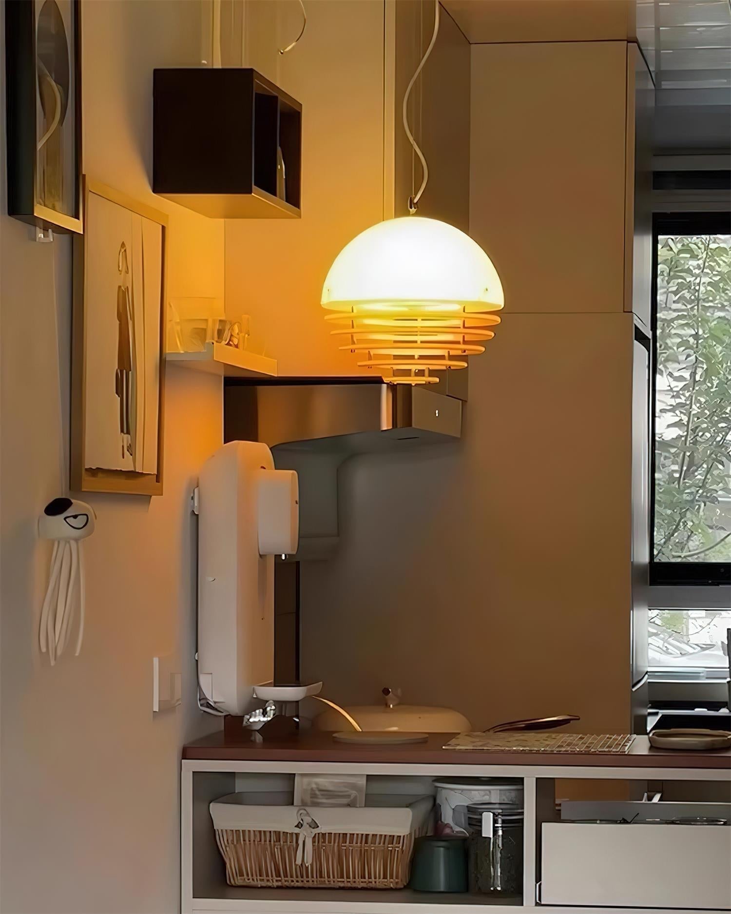 Pendant Lamp Modern Layered Acrylic Shade Soft Glow Dining Room - Letslighting