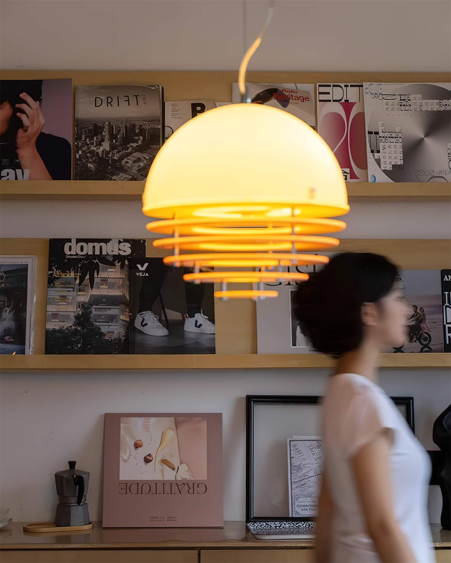 Pendant Lamp Modern Layered Acrylic Shade Soft Glow Dining Room - Letslighting