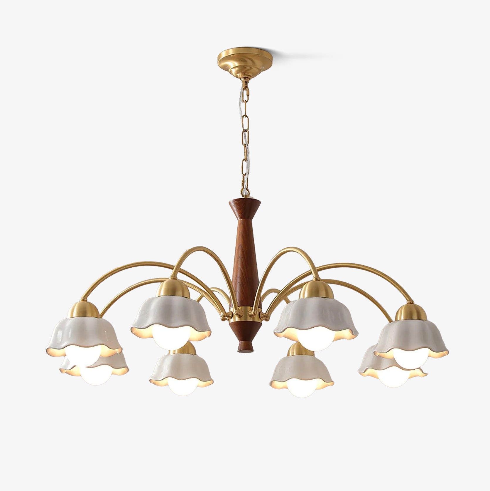 Olivia Lampadari Floreali in Legno e Ceramica