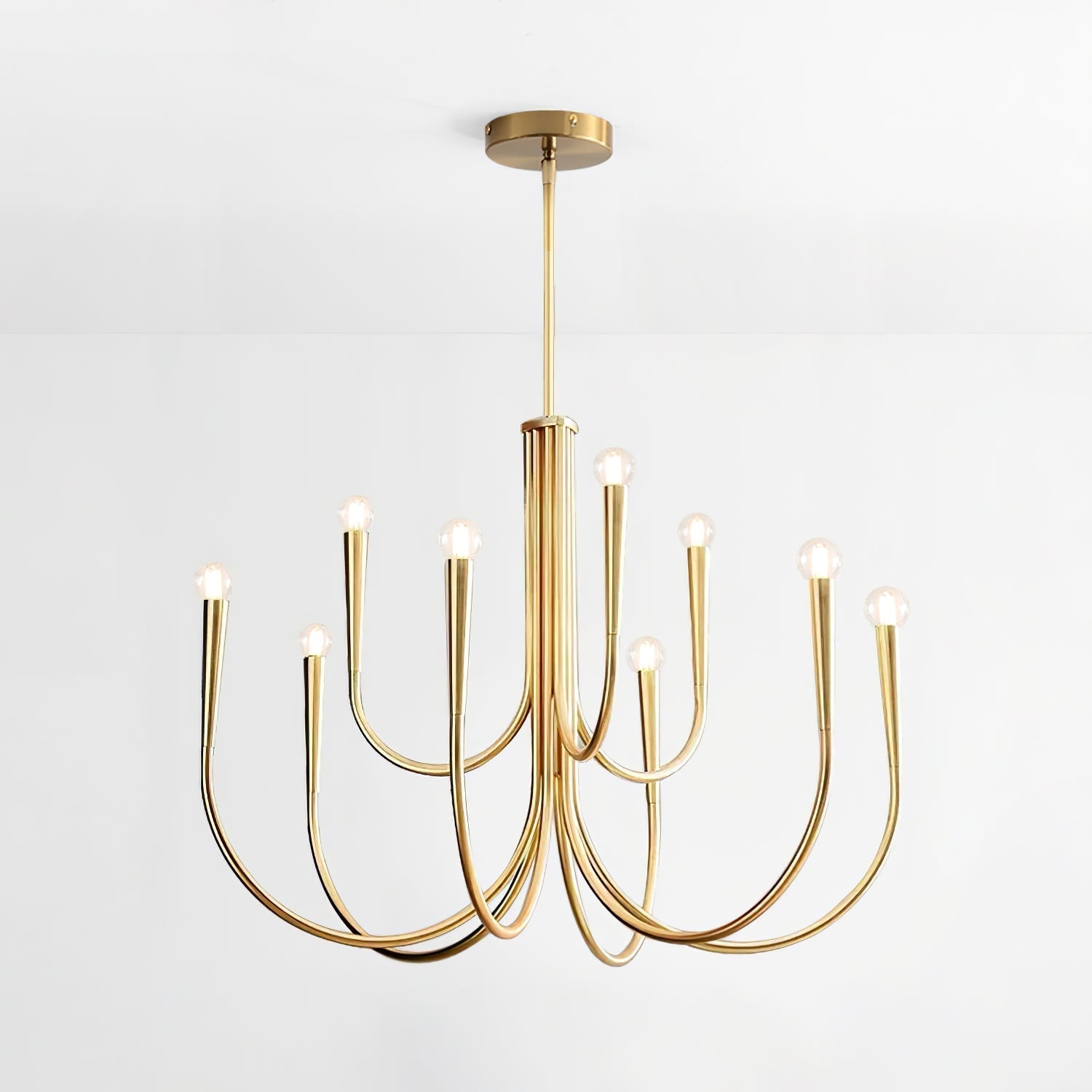 Swoop Arm Chandelier - Blowlighting