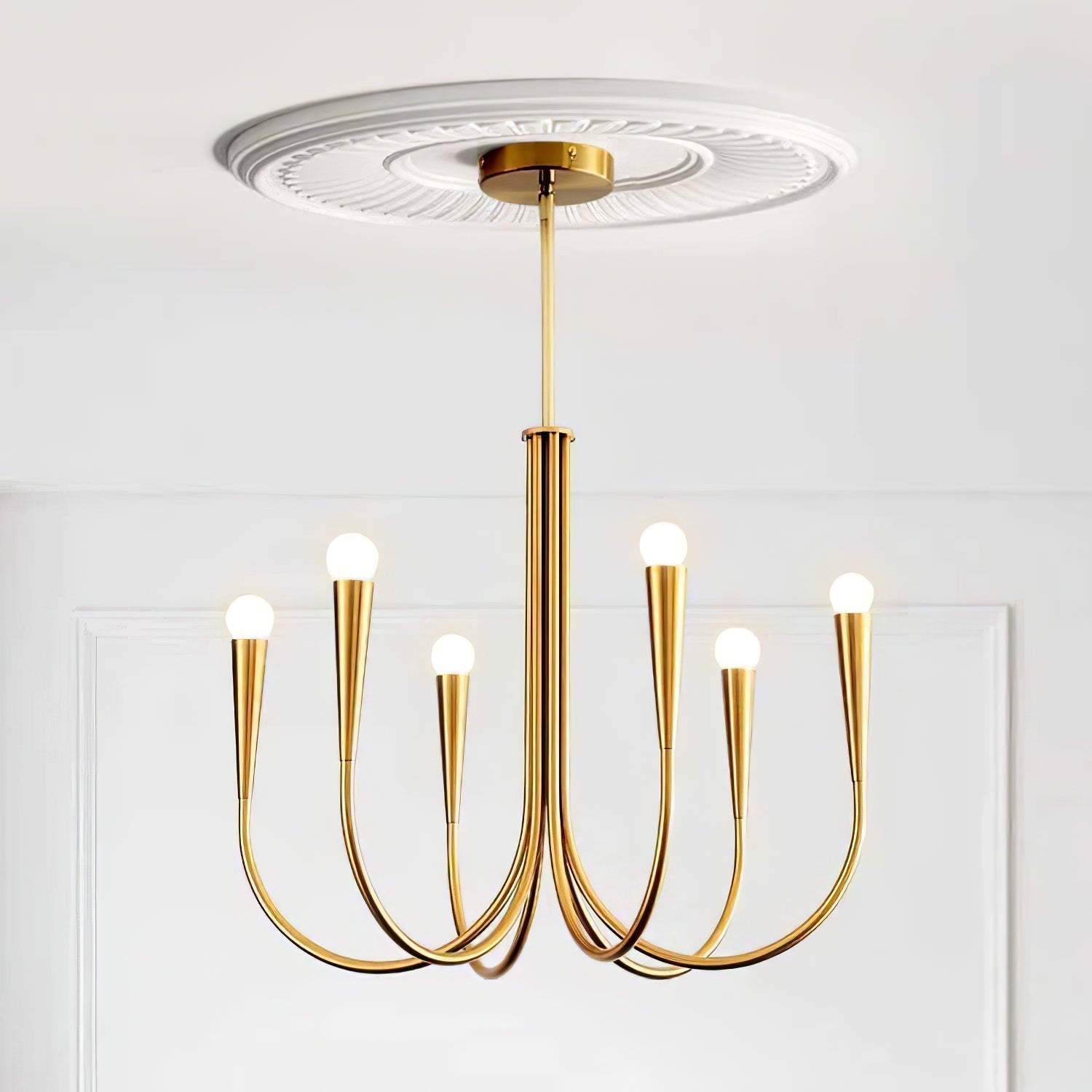 Swoop Arm Chandelier - Blowlighting
