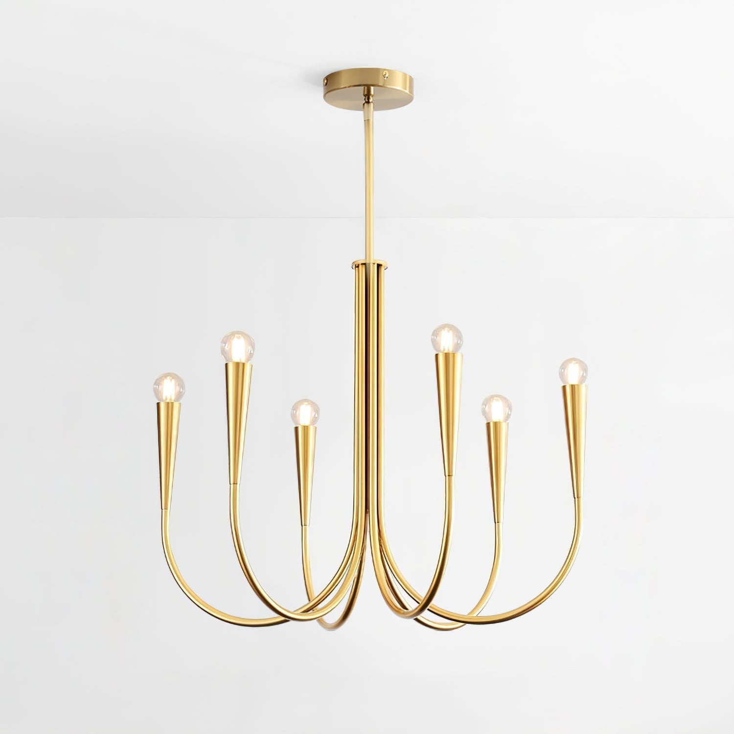 Swoop Arm Chandelier - Blowlighting