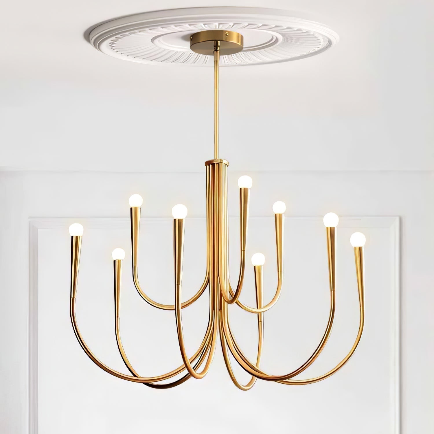 Swoop Arm Chandelier - Blowlighting