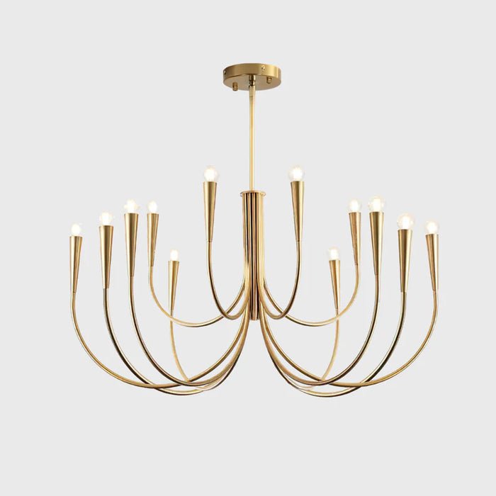 Swoop Arm Chandelier - Blowlighting