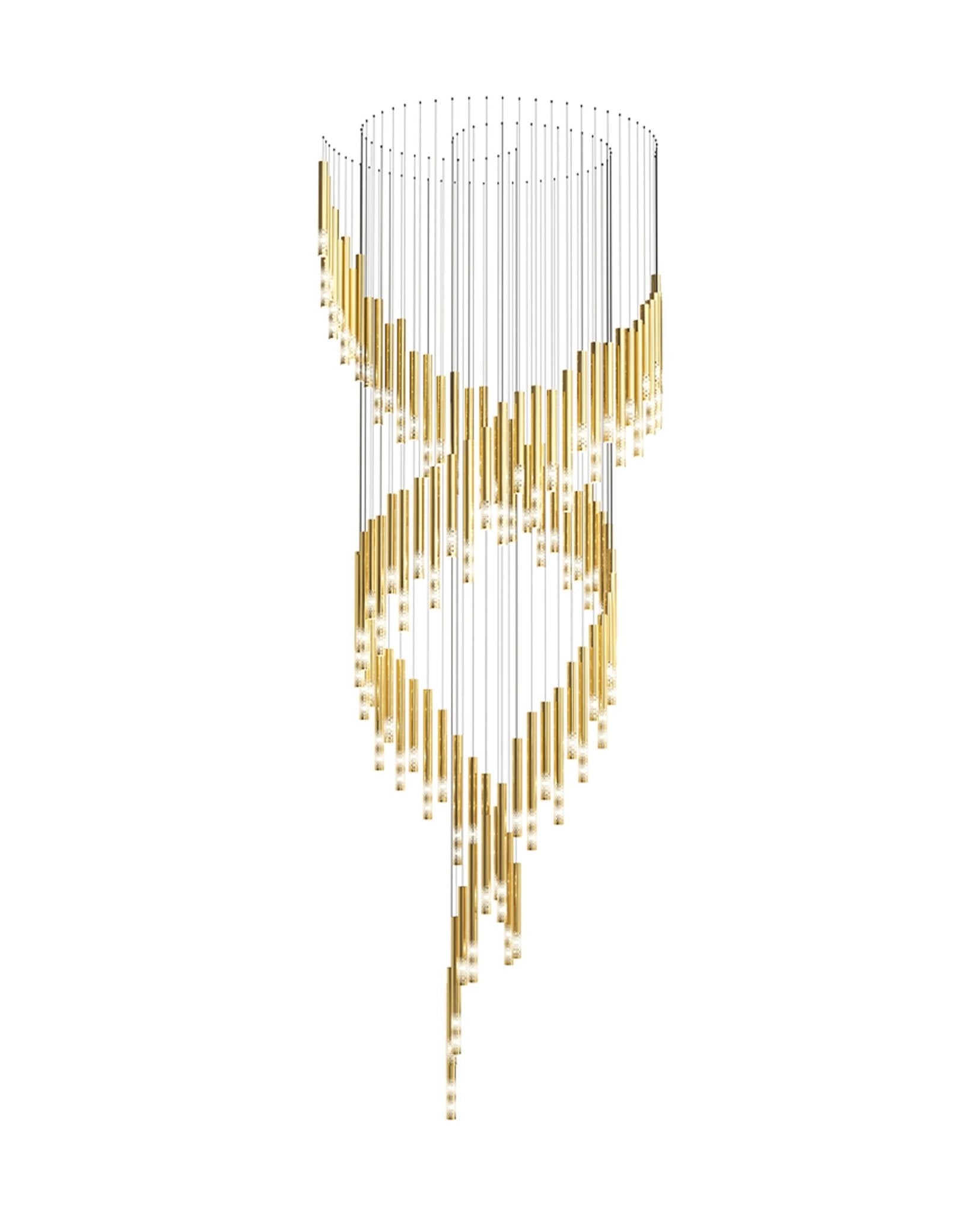 Ovynira Gold Rod Chandelier - Blowlighting