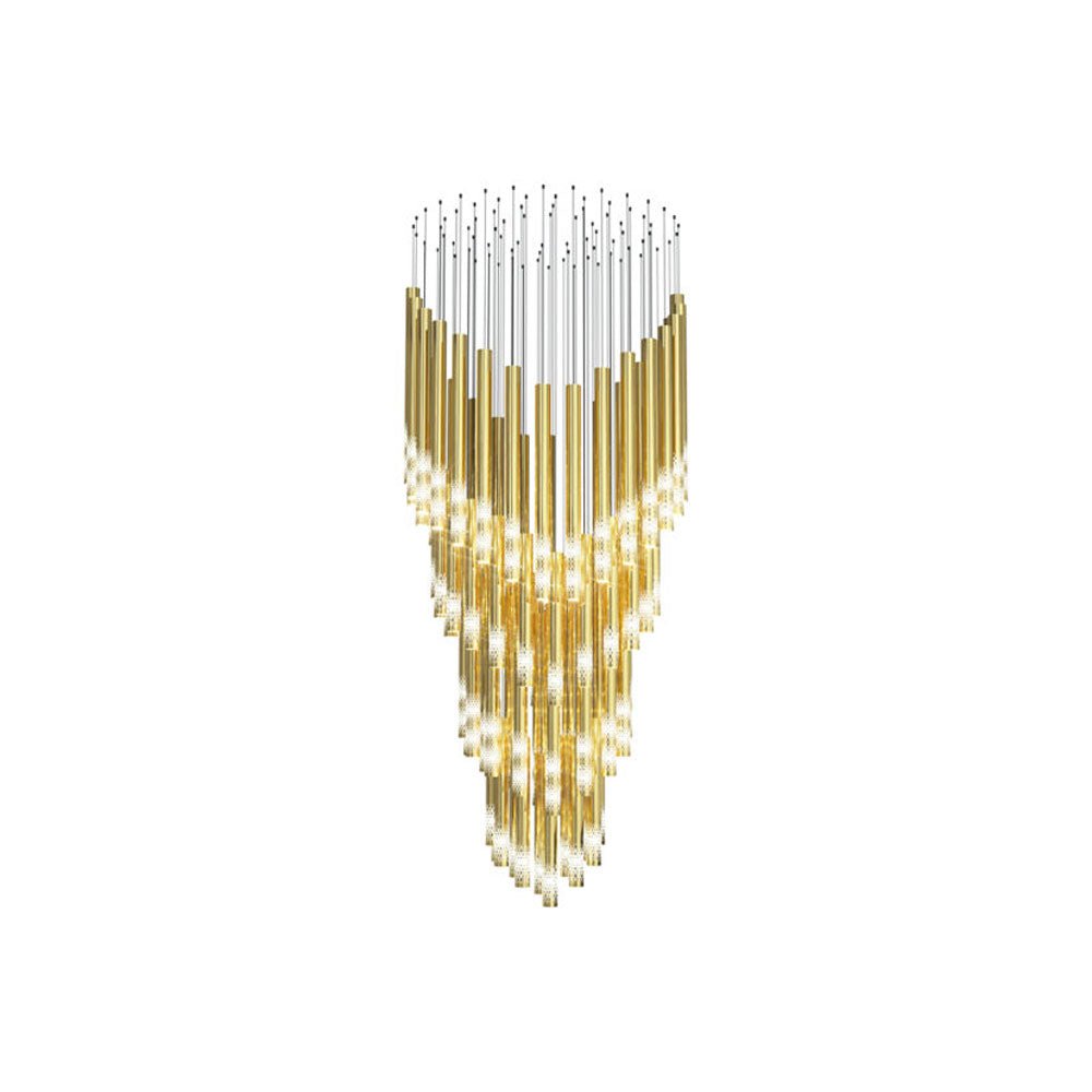 Ovynira Gold Rod Chandelier - Blowlighting