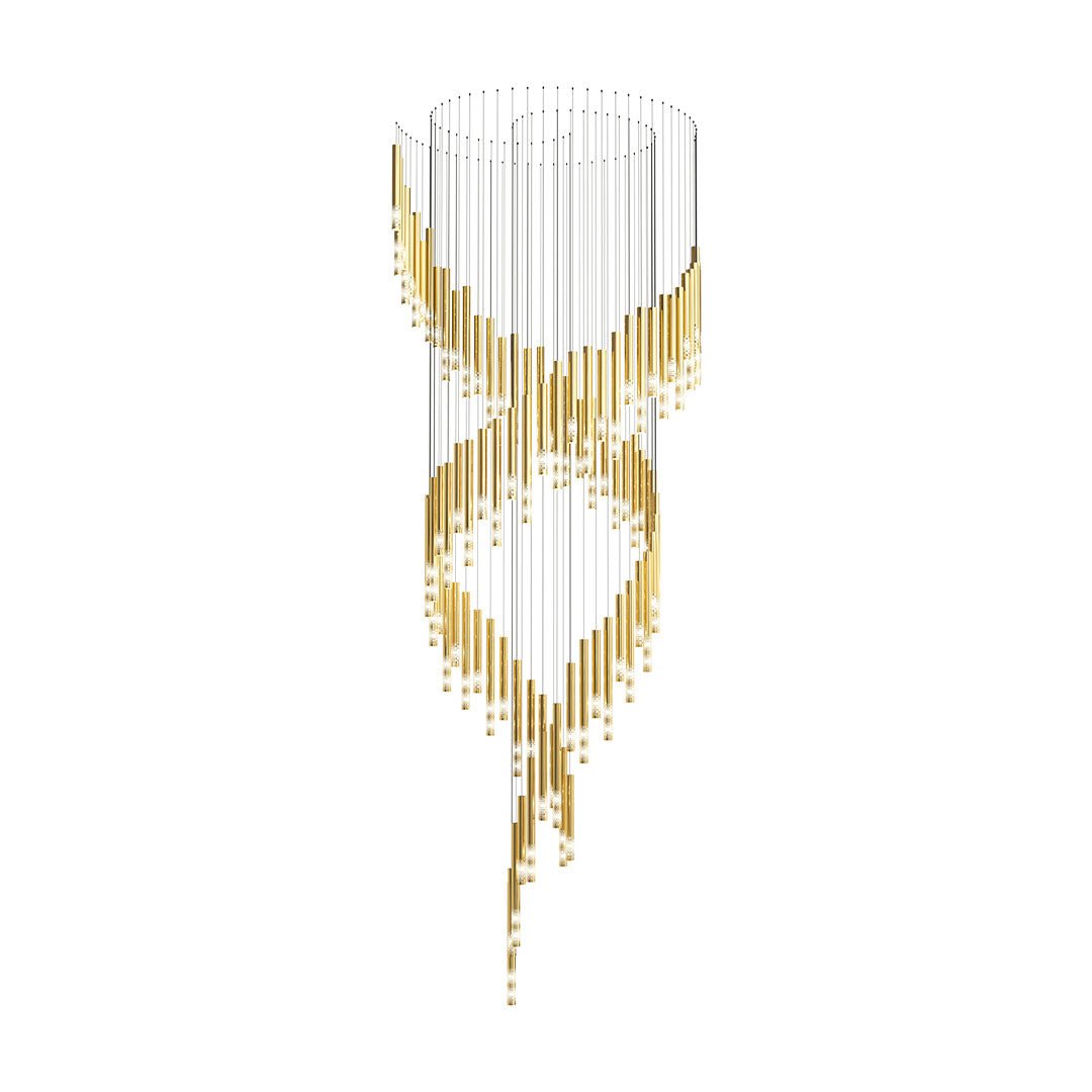 Ovynira Gold Rod Chandelier - Blowlighting