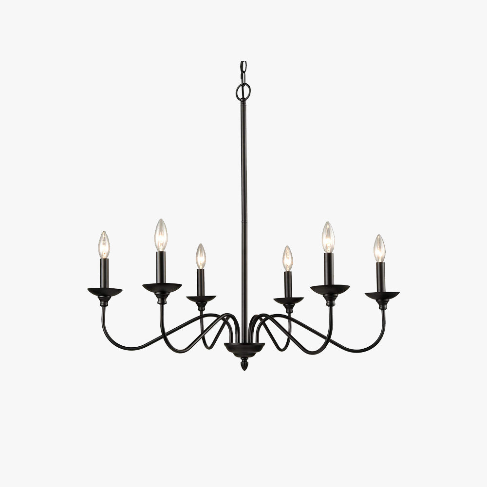 Silva Lampadario Moderno a LED in Metallo Nero Camera da letto Soggiorno