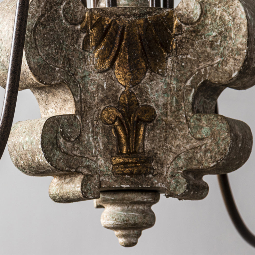 Silva Lampadario a LED di Design Retrò in Metallo Bronzo per Soggiorno