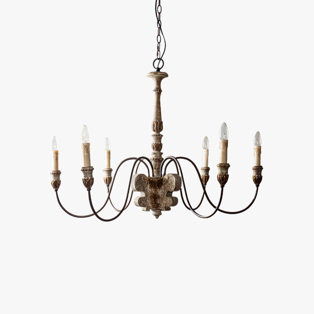 Silva Lampadario a LED di Design Retrò in Metallo Bronzo per Soggiorno