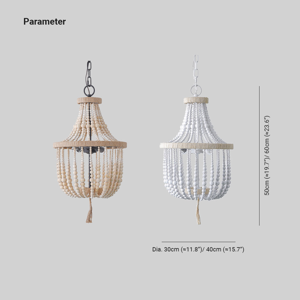 Silva Lampada a Sospensione LED di Design Bianco Metallo/Legno per Camera da Letto/Soggiorno/Camera dei Bambini.