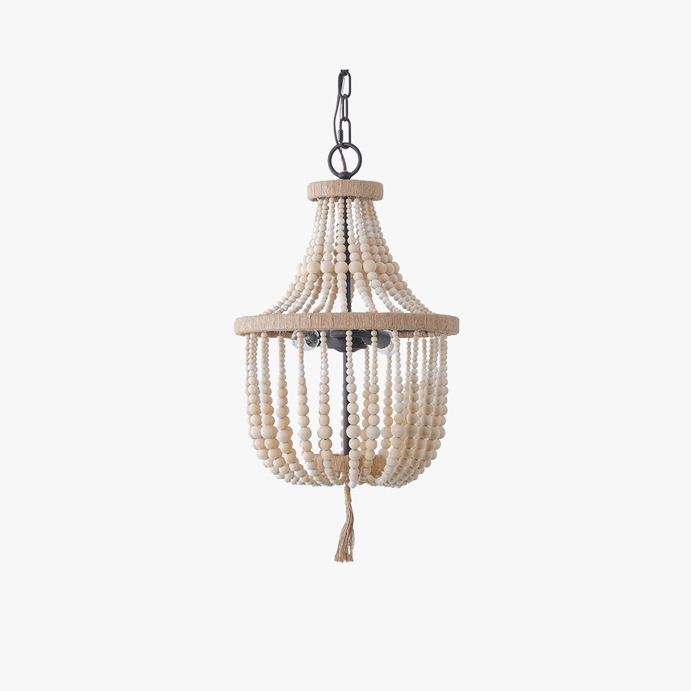 Silva Lampada a Sospensione LED di Design Bianco Metallo/Legno per Camera da Letto/Soggiorno/Camera dei Bambini.