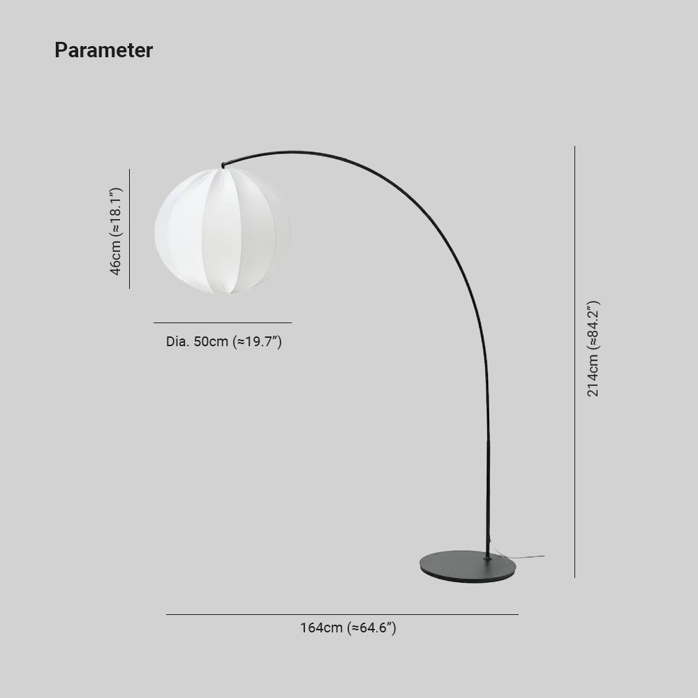 Renée Lampada a Sospensione Moderna Minimalista a Sfera in Metallo/Tessuto Bianca