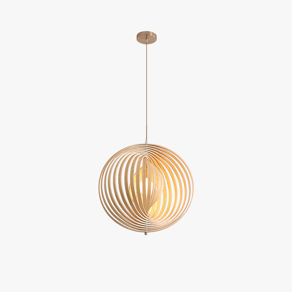 Ritta Giapponese LED Legno Lampade a Sospensione Nero/Oro Bar