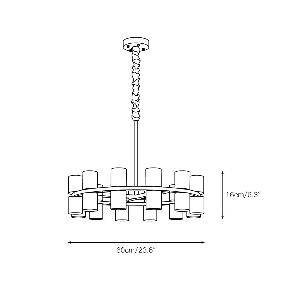 Etalir Postmodern Luxury Alabaster Chandelier - Lamp Copper