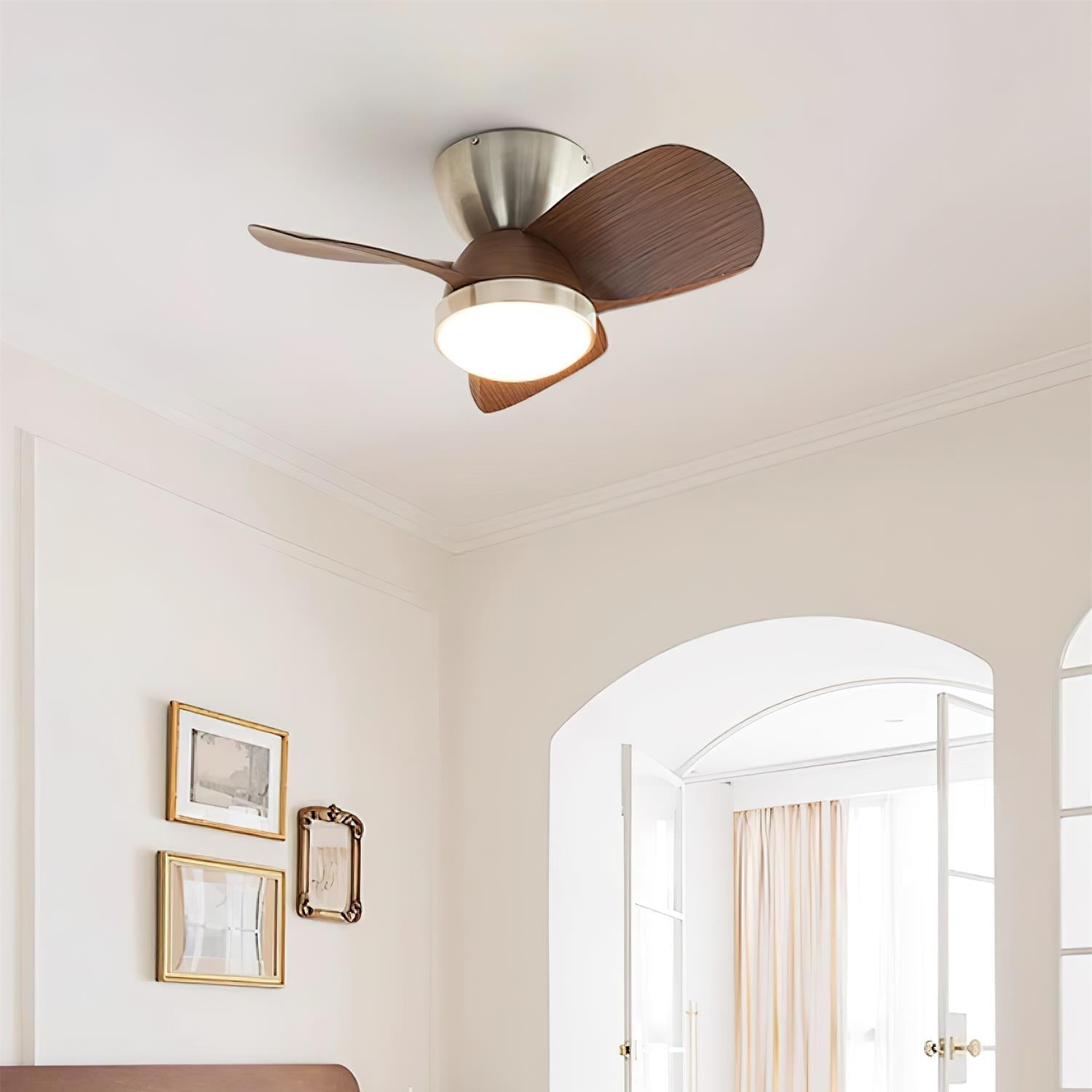 Ventilatore da soffitto Ventra con luce in finitura grigio scuro