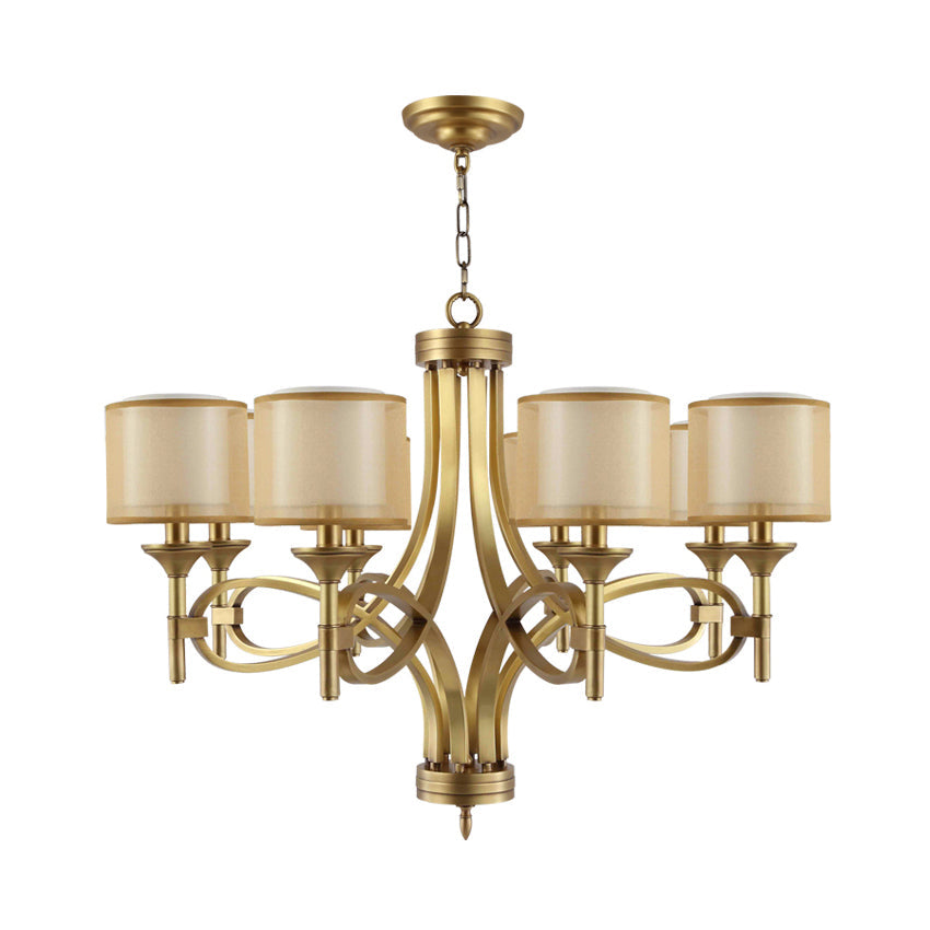 Tallie Postmodern Luxury Fabric Chandelier - Lamp Copper