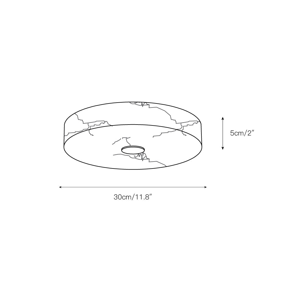 Unorir Modern Minimalist Alabaster Ceiling Light - Lamp Copper