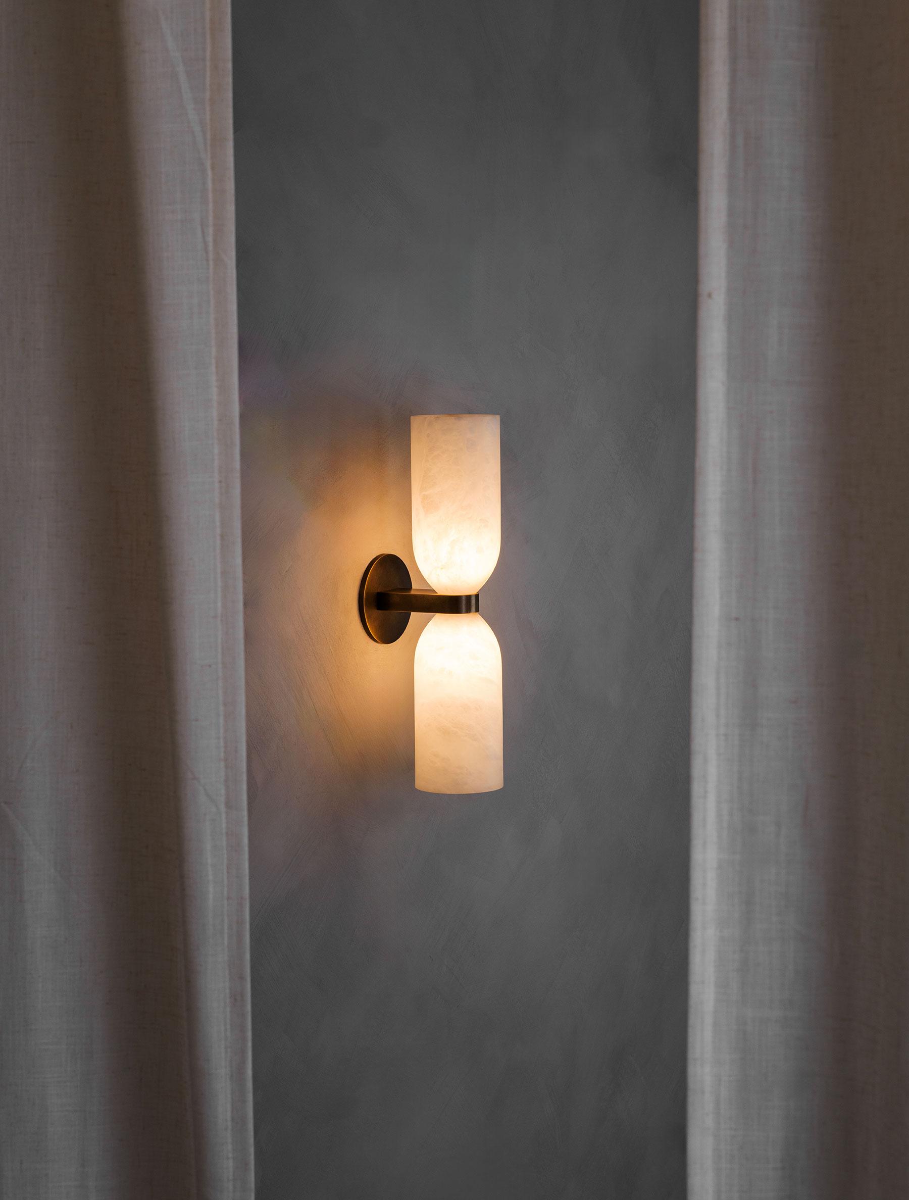 Mycarion Modern Minimalist Alabaster Wall Lamp - Lamp Copper