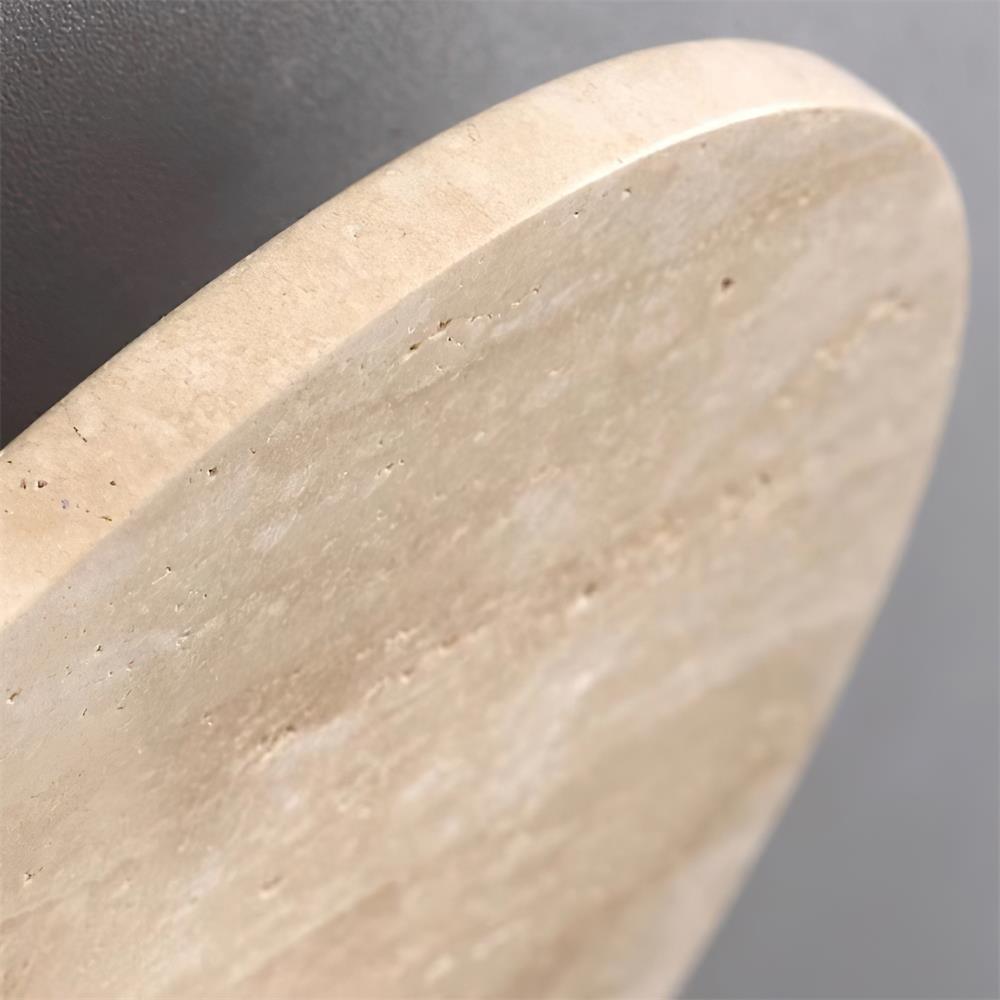 Ceiling Light Travertine Disc with Glass Globe Cozy - Letslighting