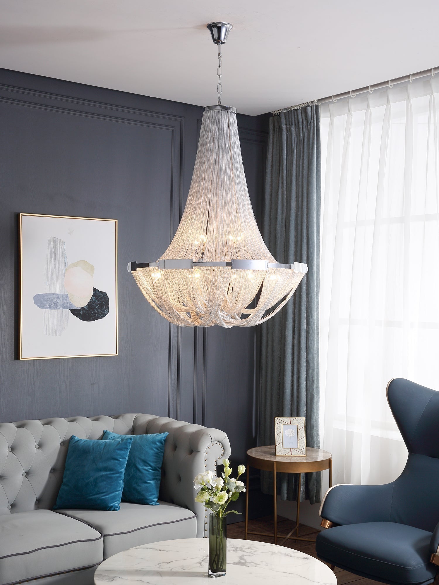 Solara Chandelier Tassel Aluminum Chain - Letslighting